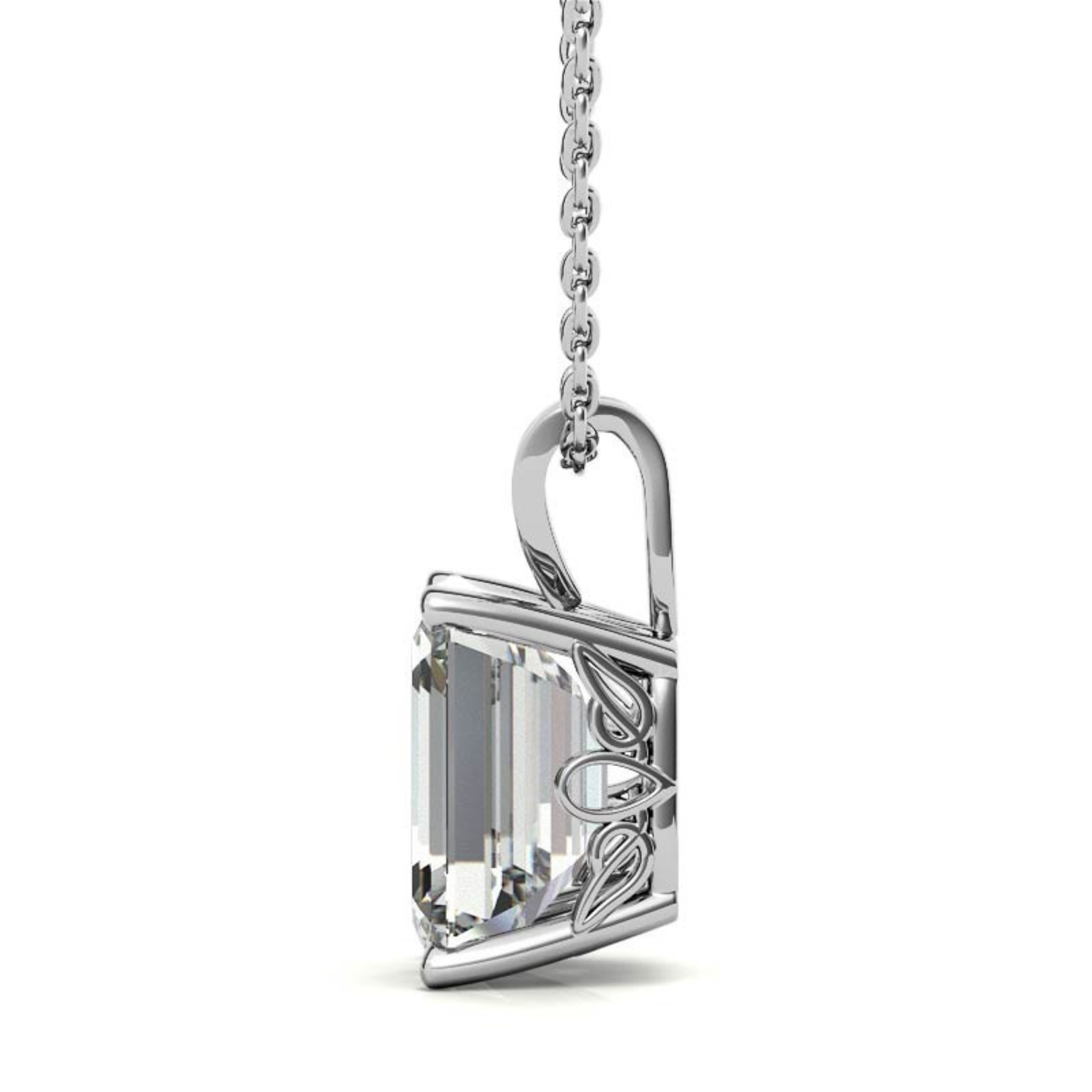 Elegant Emerald Cut Pendant