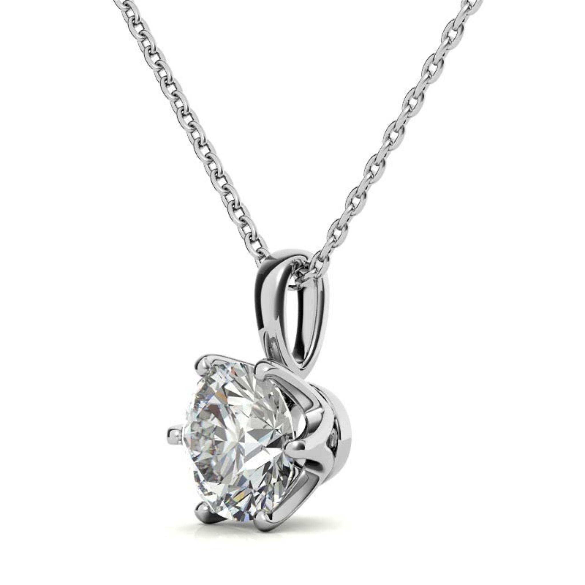 Elegant Round Stone Minimalist Pendant for Women