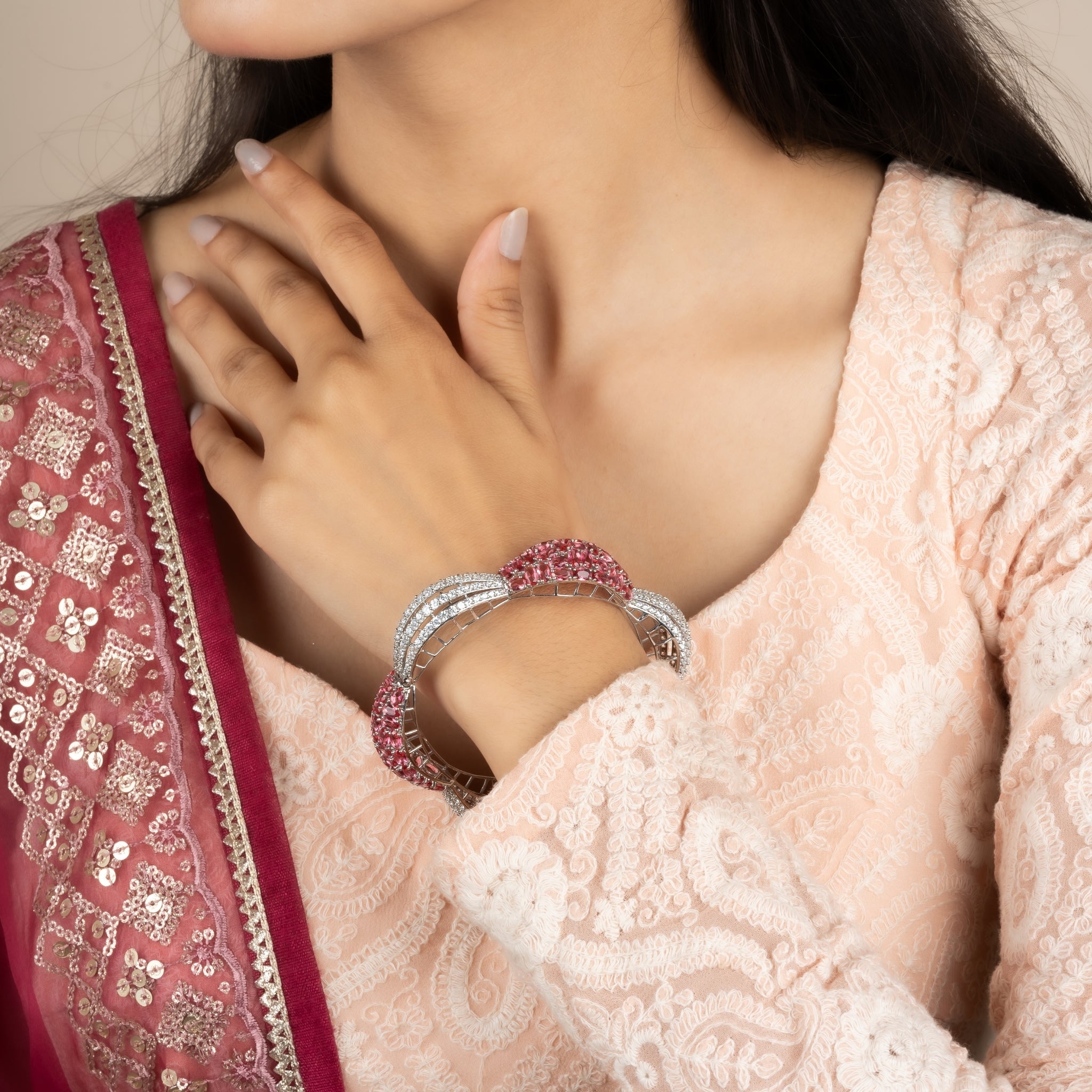 White Gold Ruby Bracelet