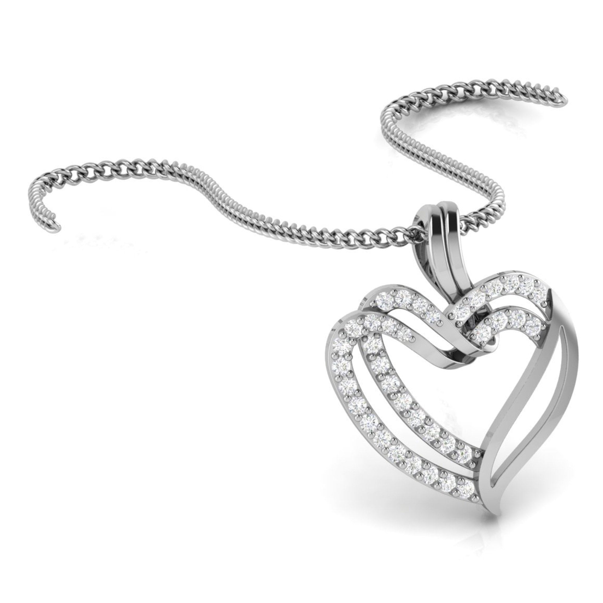 Sterling Silver Twined Heart Pendant