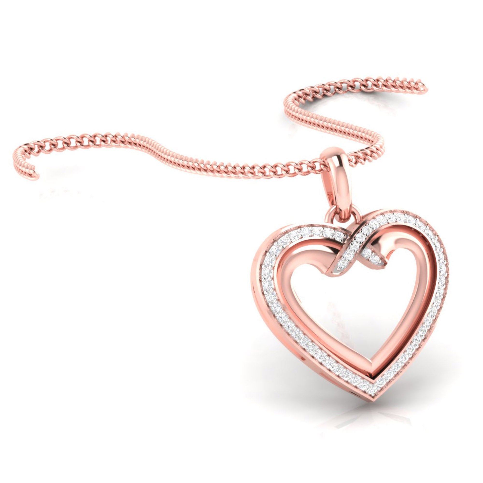 Rose Gold Heart Pendant