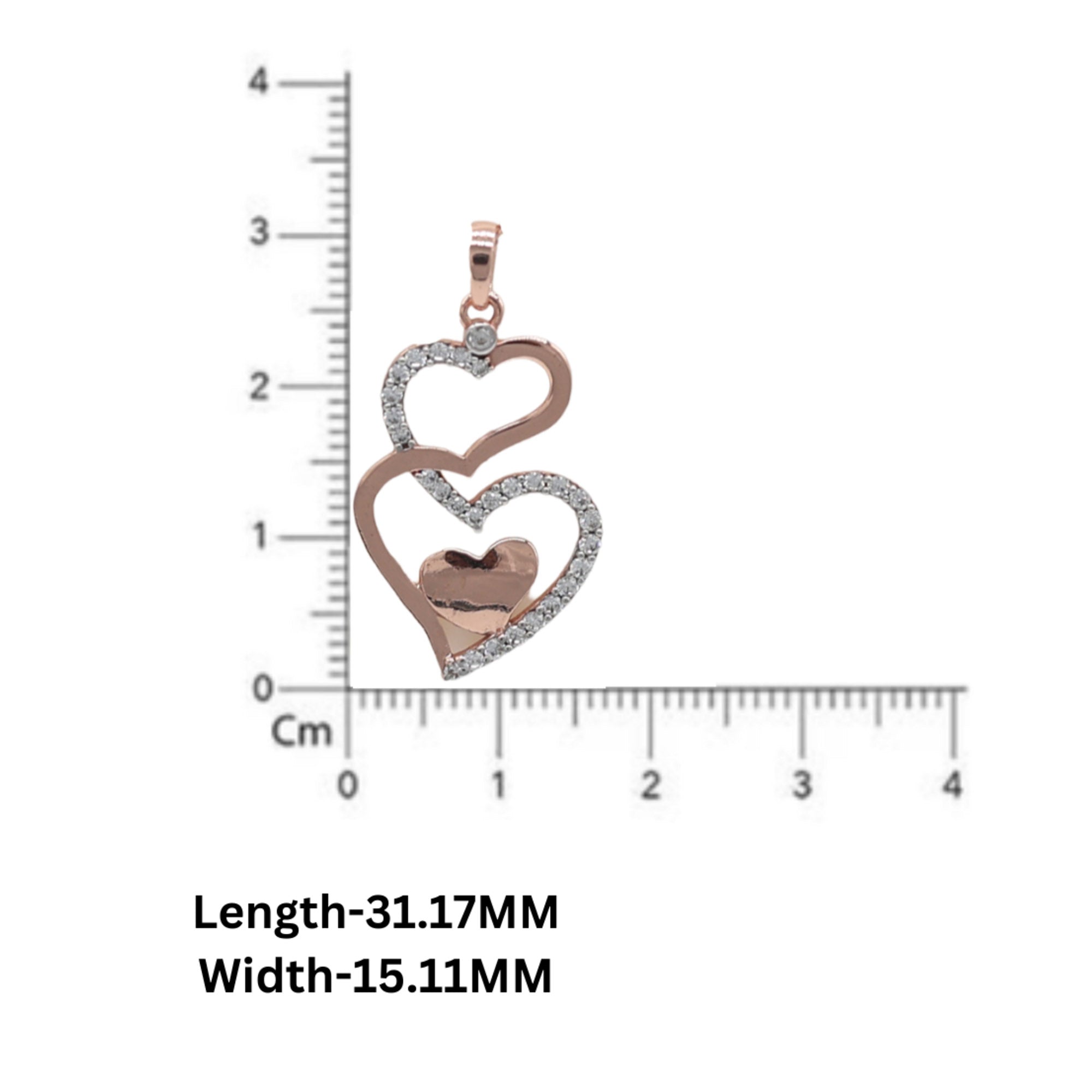 Shimmering Triple Heart Pendant