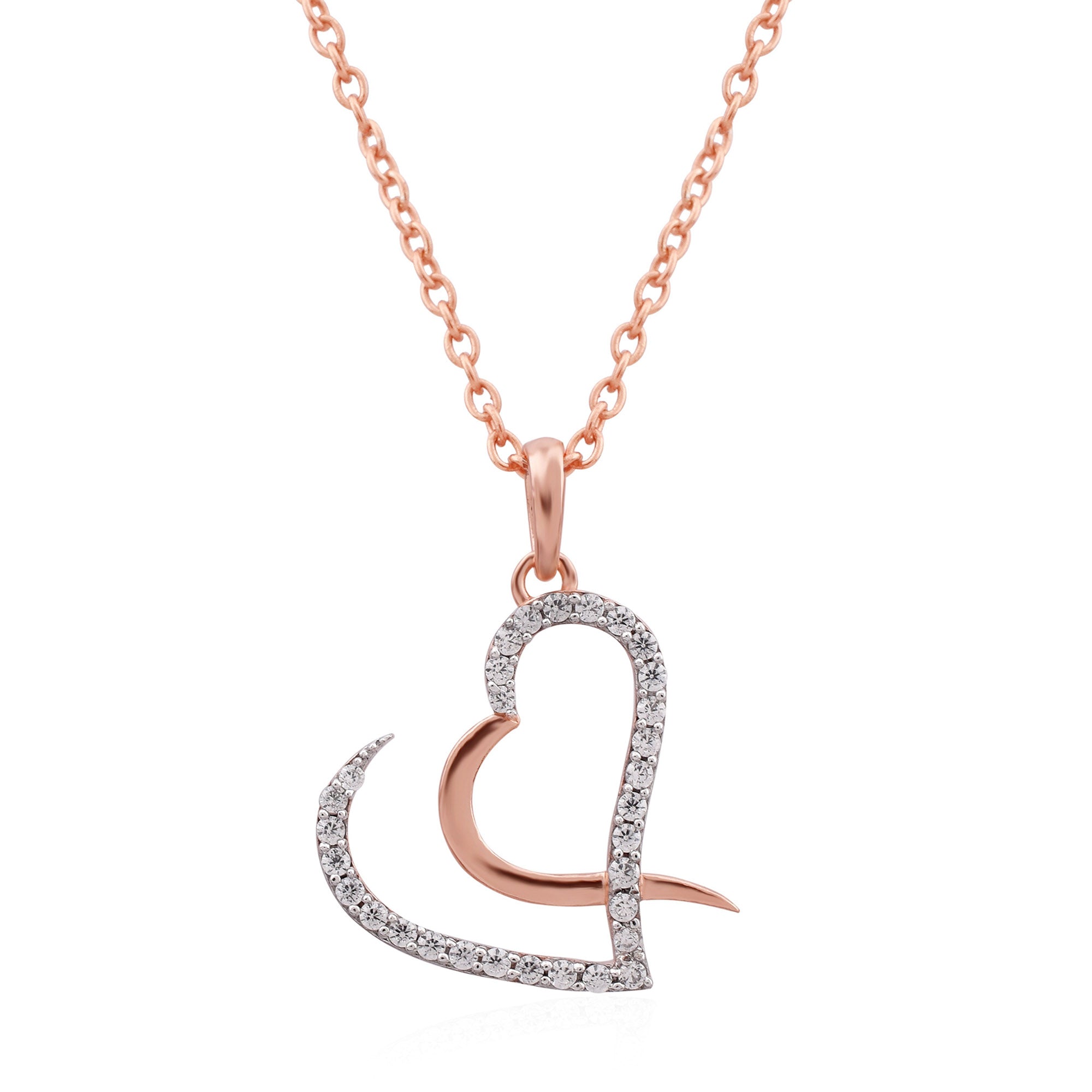 Open Heart Rose Gold Pendant