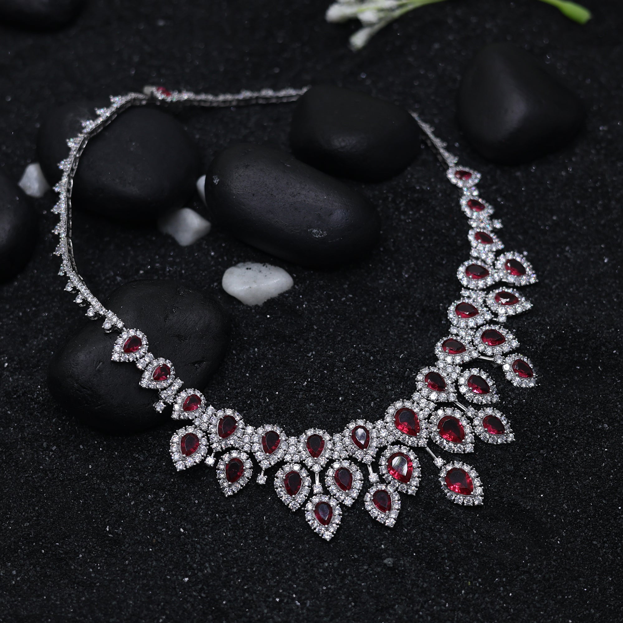 Royal Ruby and Diamond Necklace