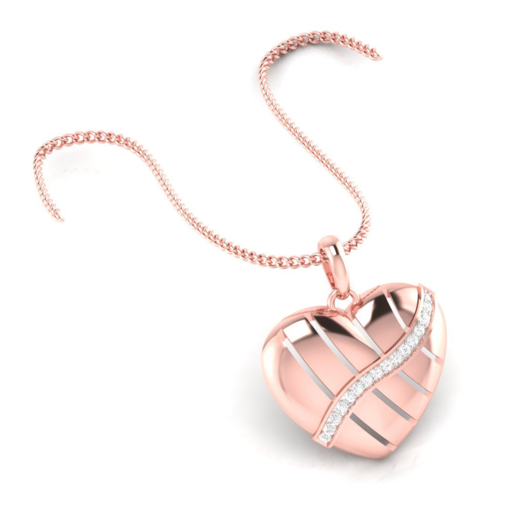 Rose Gold Plated Heart Pendant