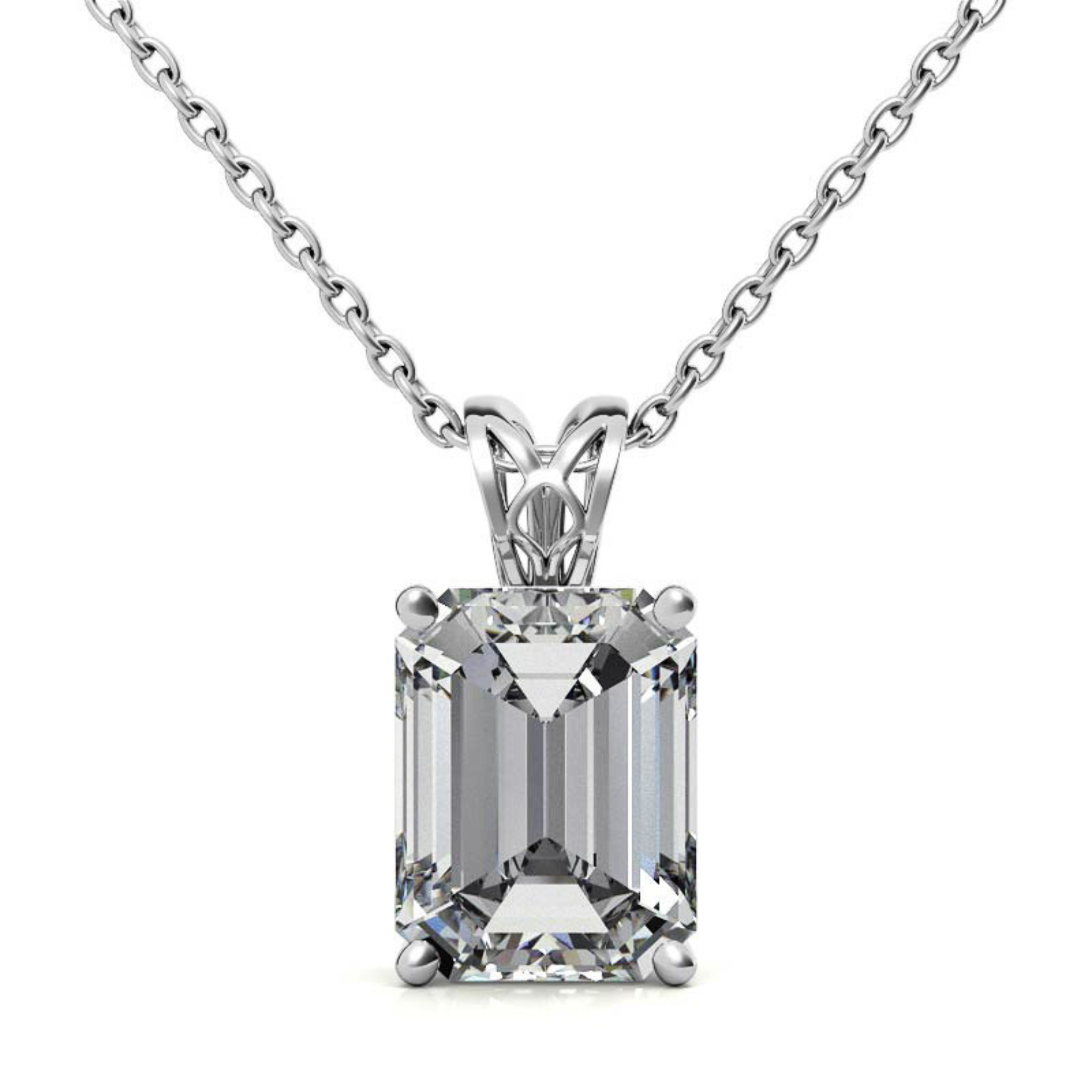 Elegant Emerald Cut Pendant