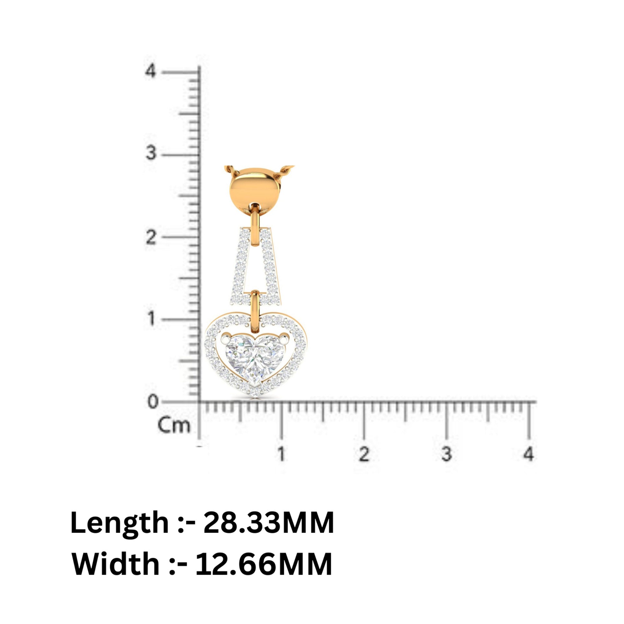 Gold Plated Dual Heart Pendant