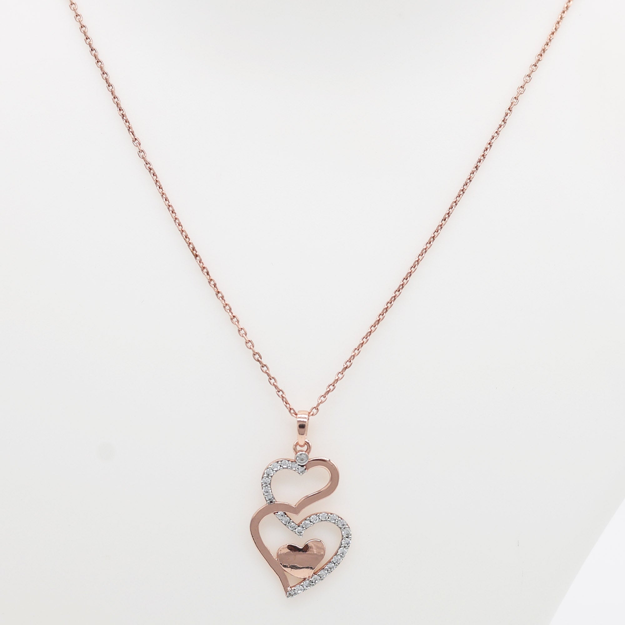 Shimmering Triple Heart Pendant