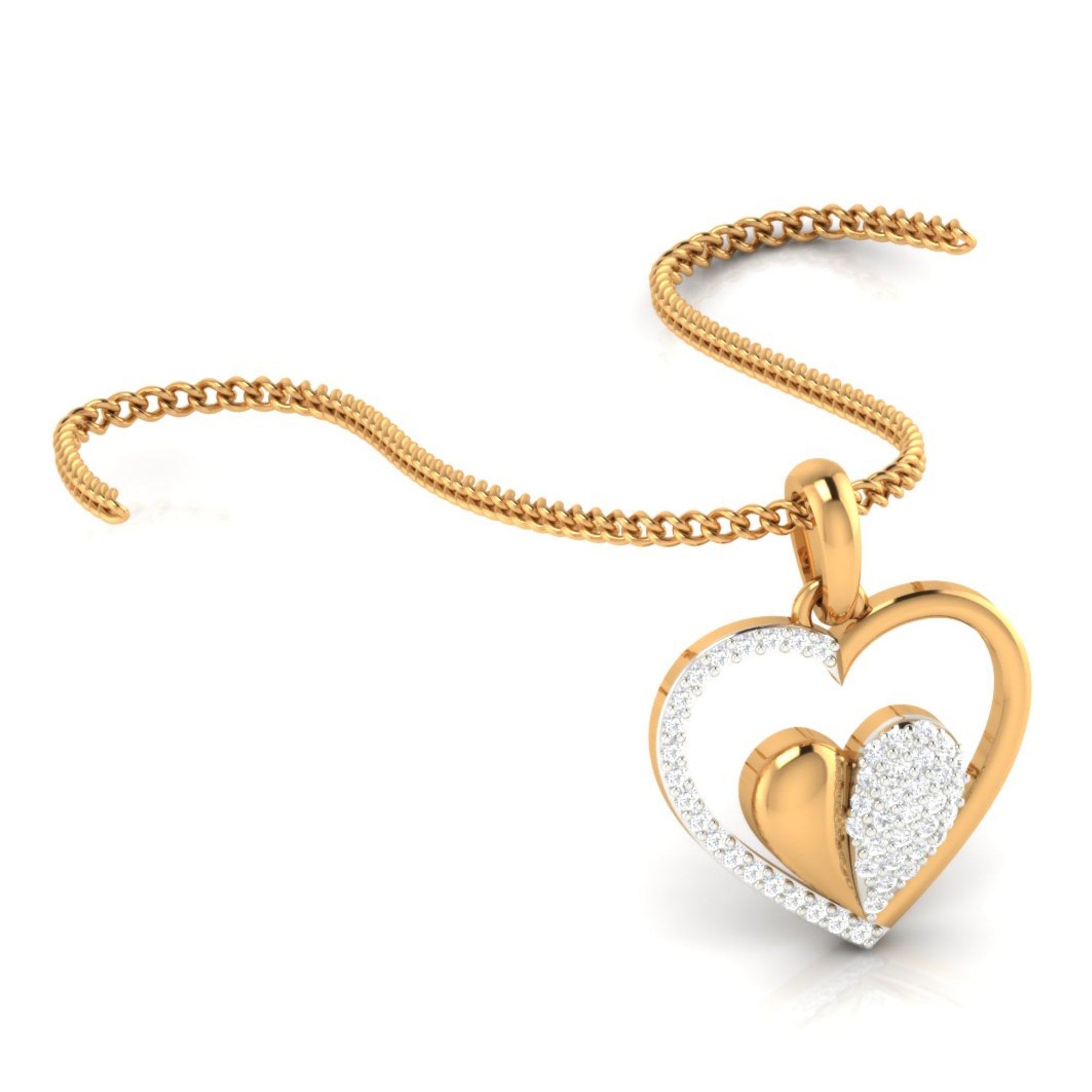 Diamond Accented Heart Pendant