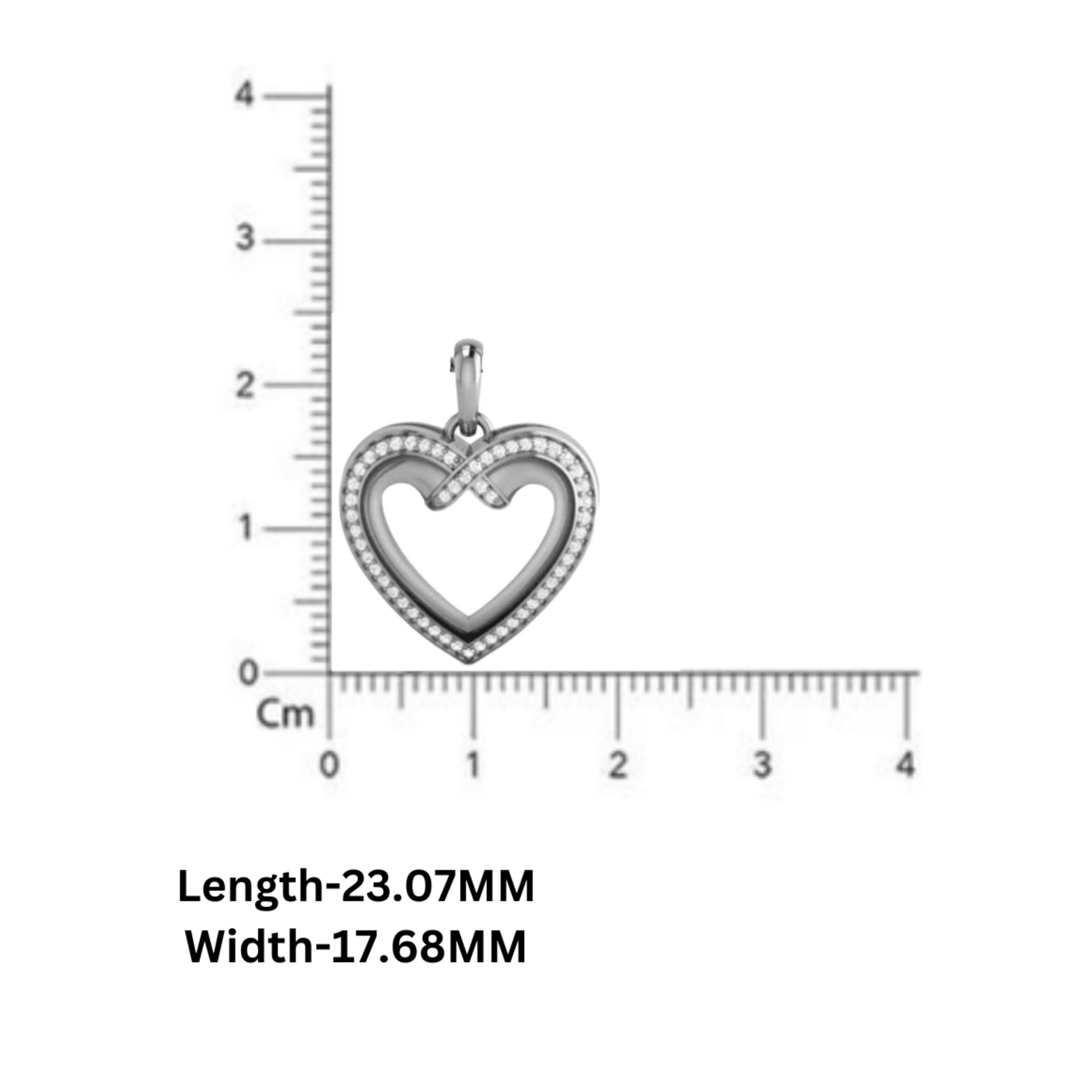 White Gold Heart Pendant