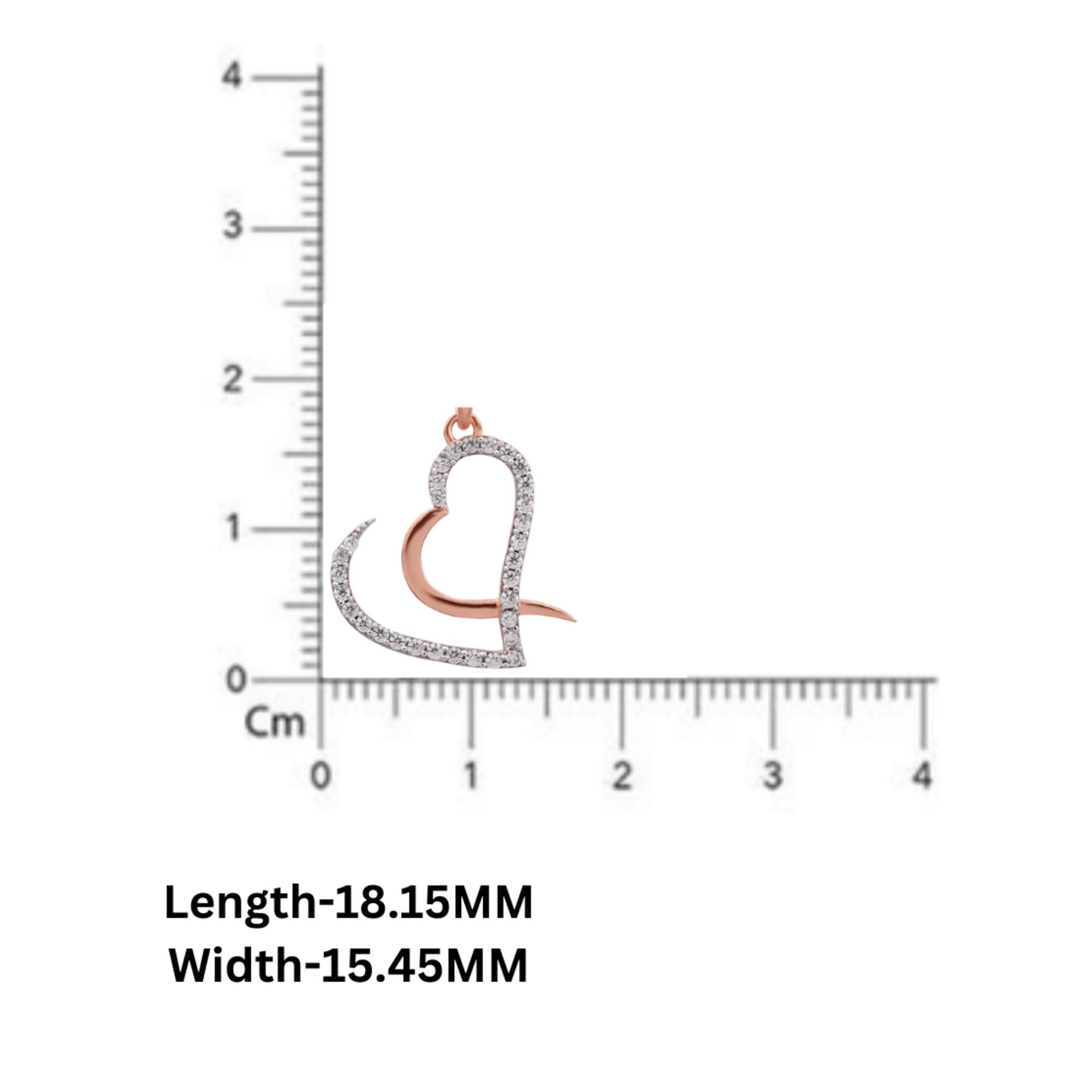 Sparkling Open Heart Pendant