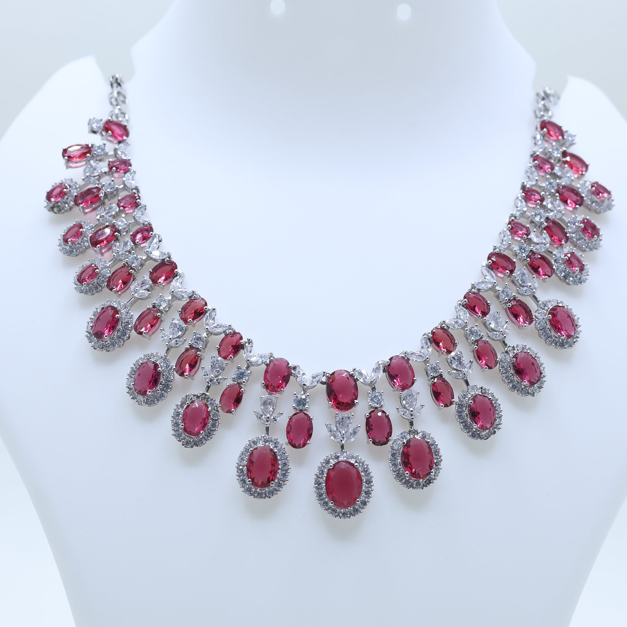 Ruby Diamond Statement Necklace