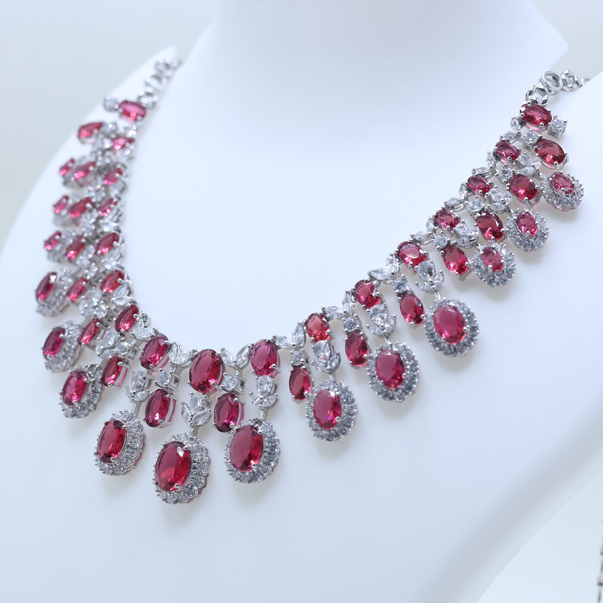 Ruby Diamond Statement Necklace