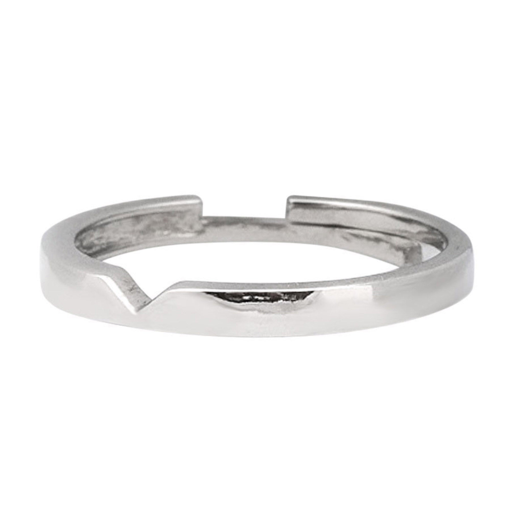 V Shaped Couple Band Ring