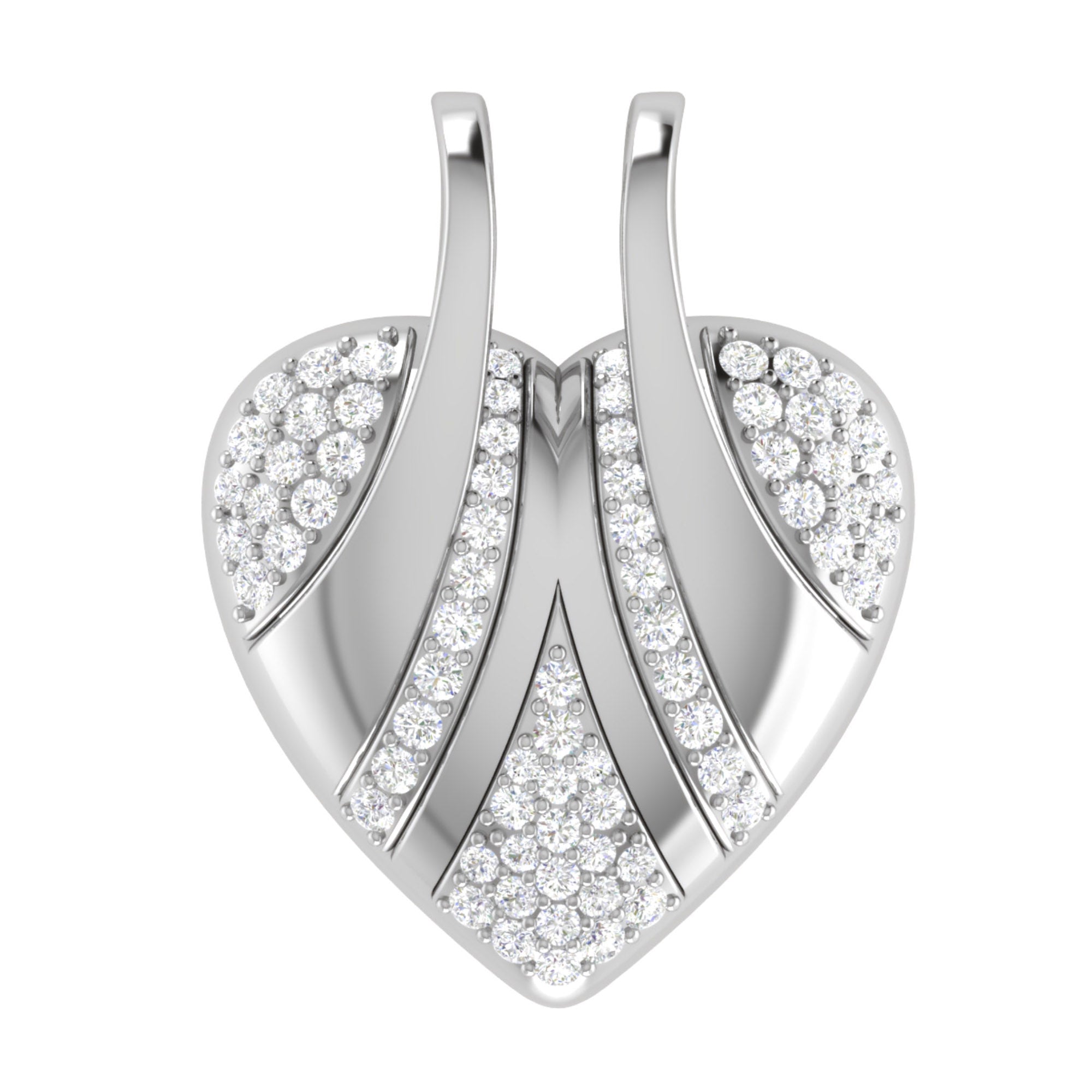 White Gold Diamond Heart Pendant