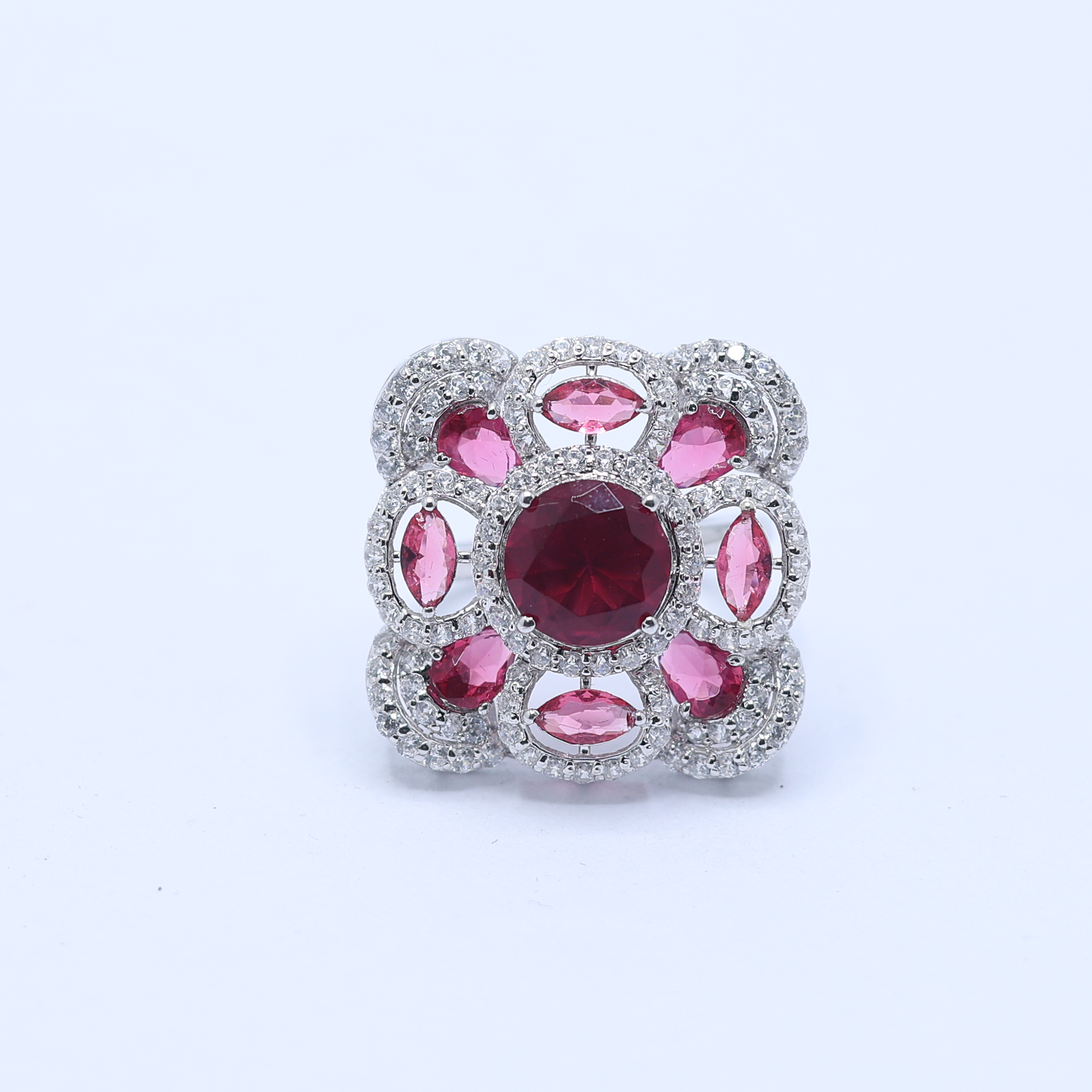 Imperial Ruby Flower Ring