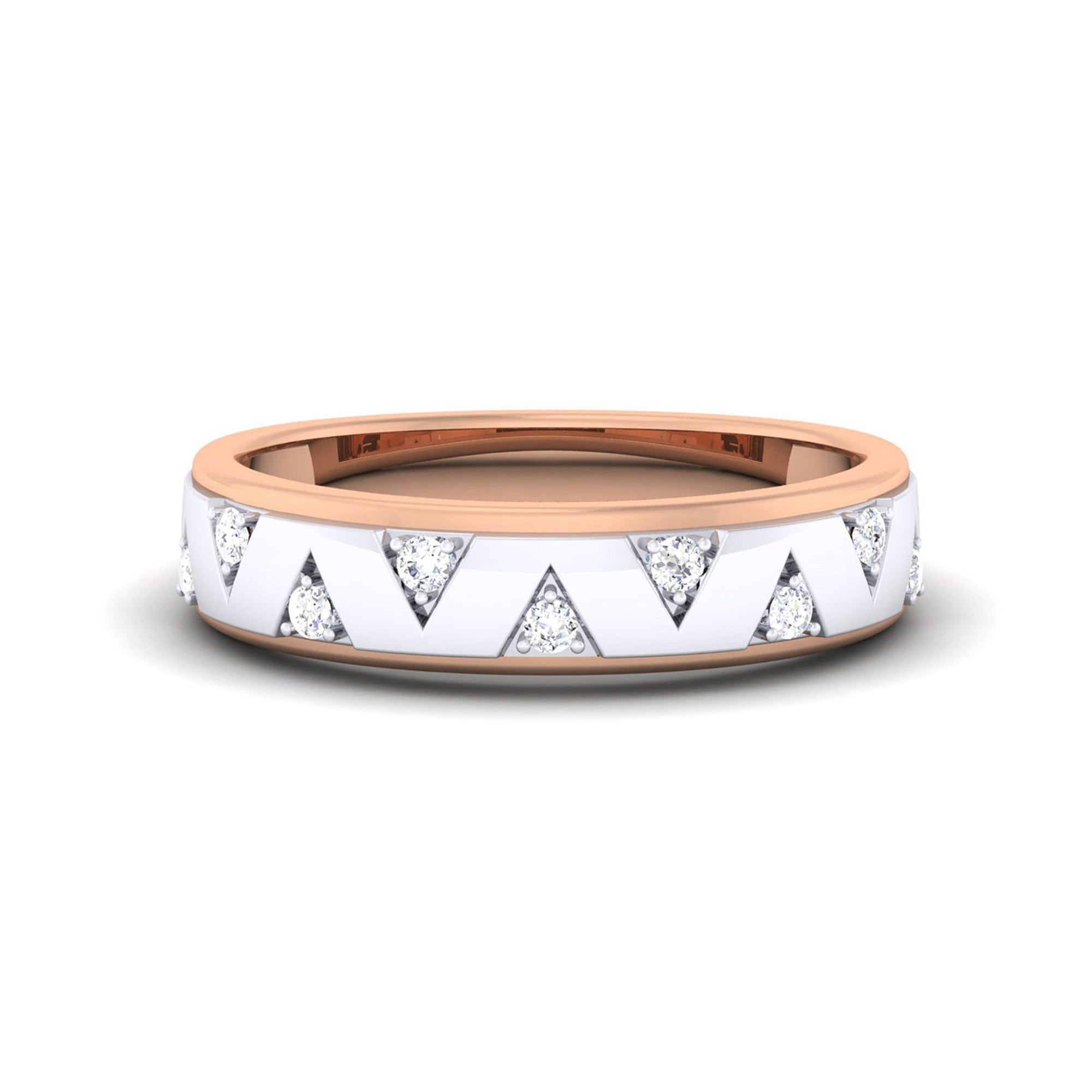 Refined Chevron Diamond Band