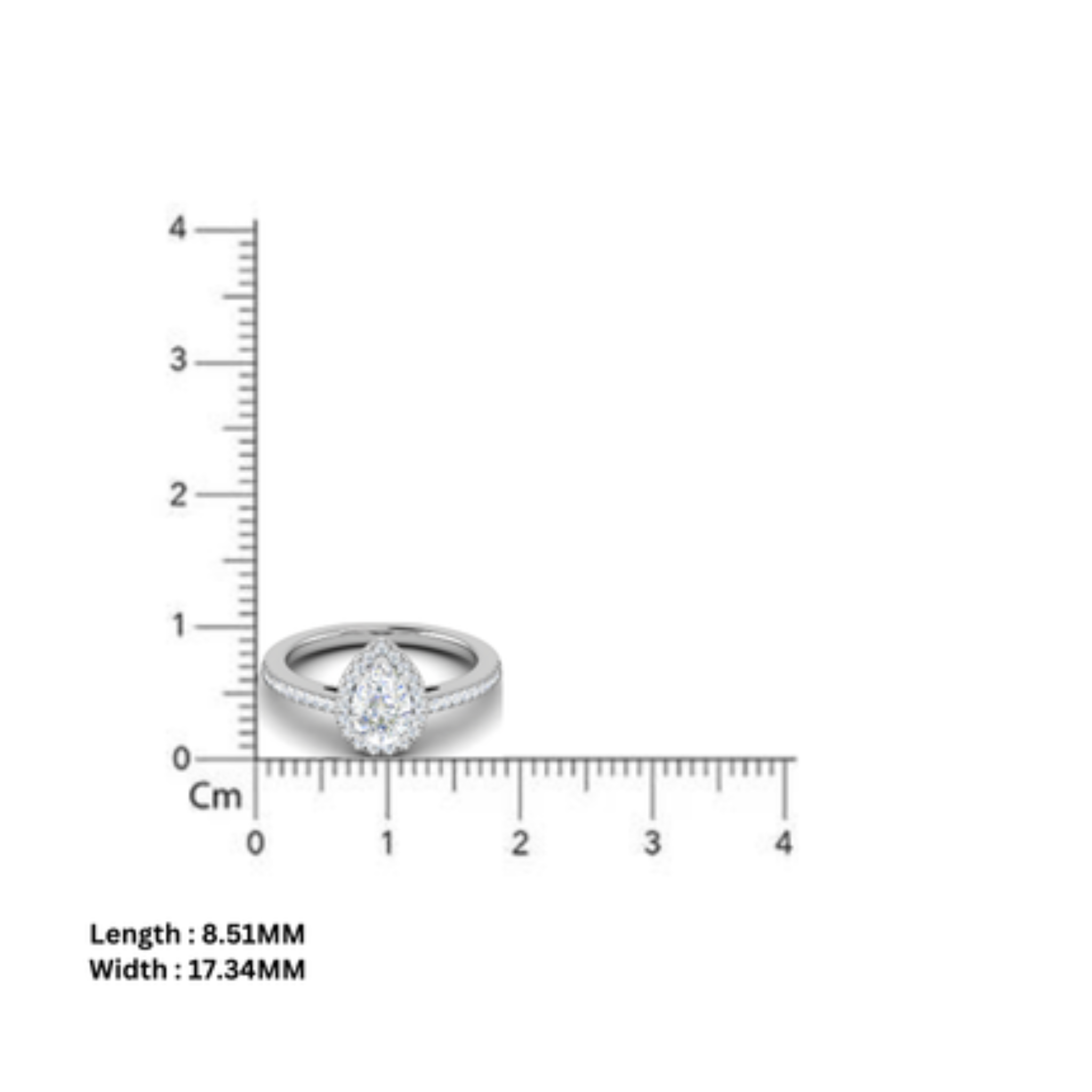 Timeless Pear Shaped Halo Ring