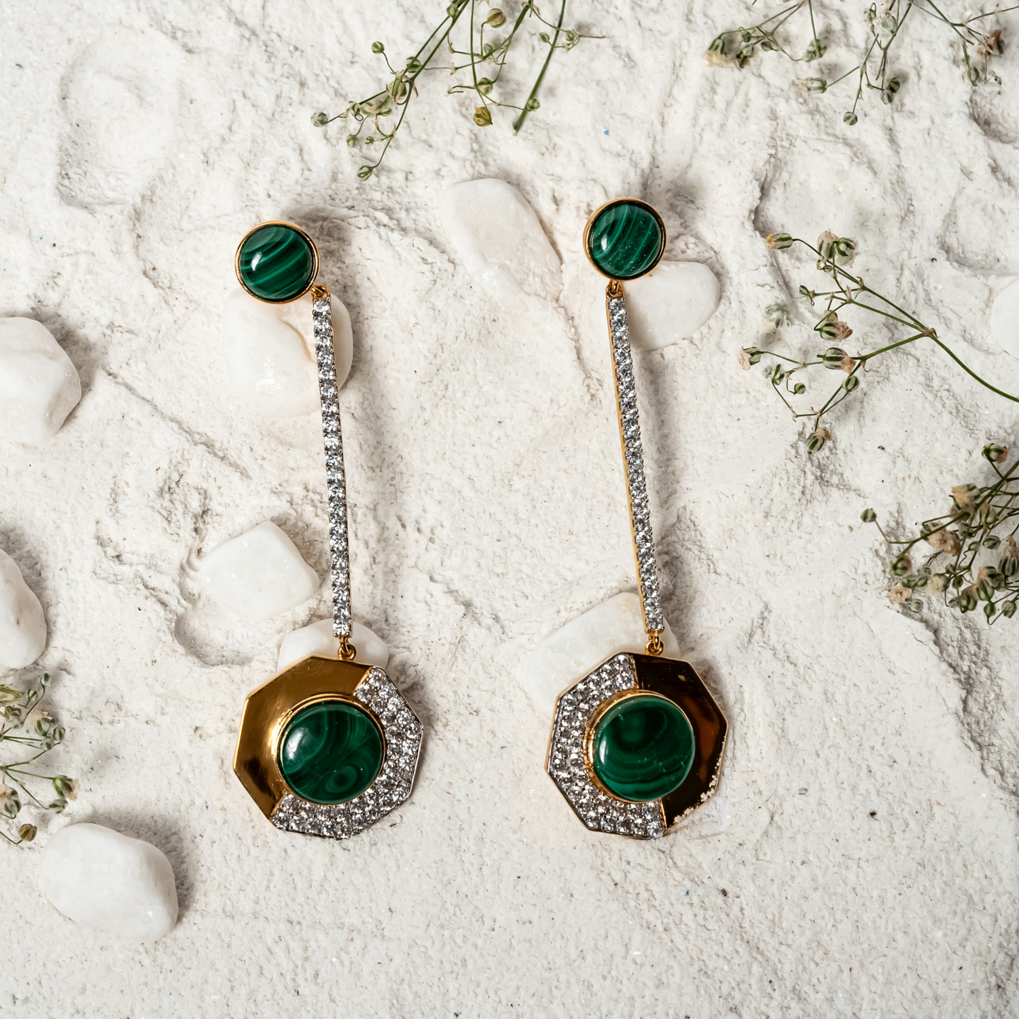 Victoria Yellow Gold Plated Earrings