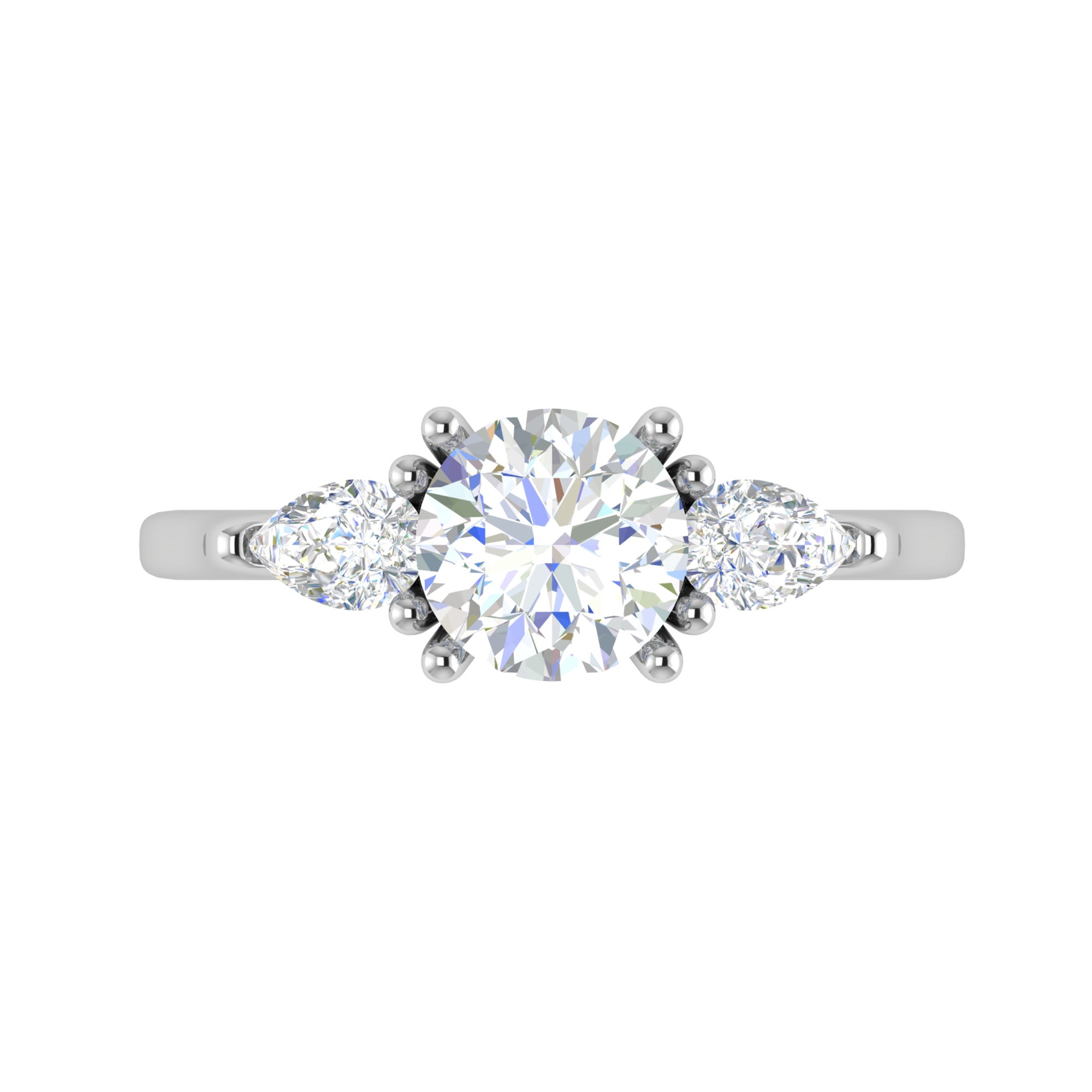 Trio Diamond Adjustable Ring