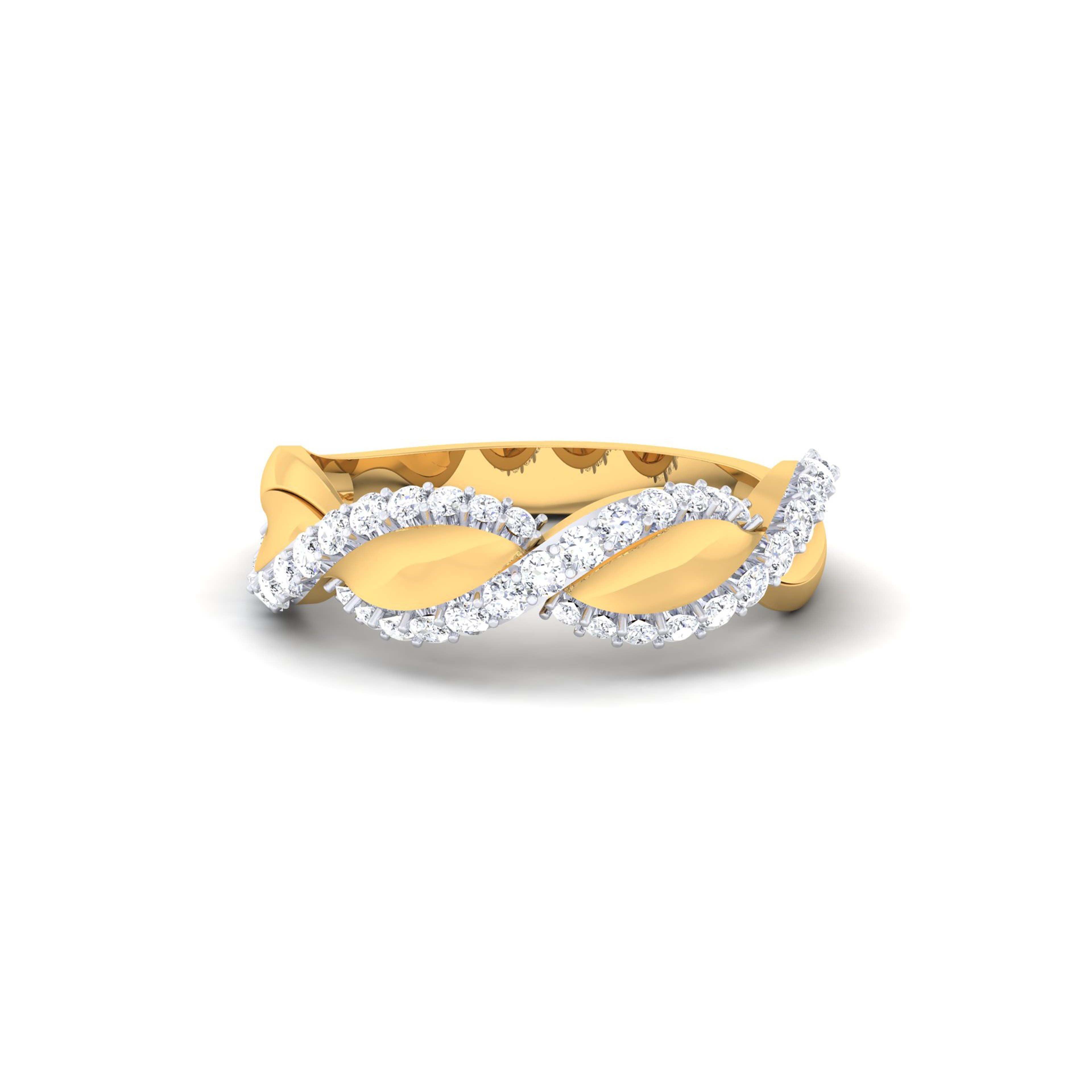 Adjustable Luxurious Silver Yellow Gold Crossover Women Band