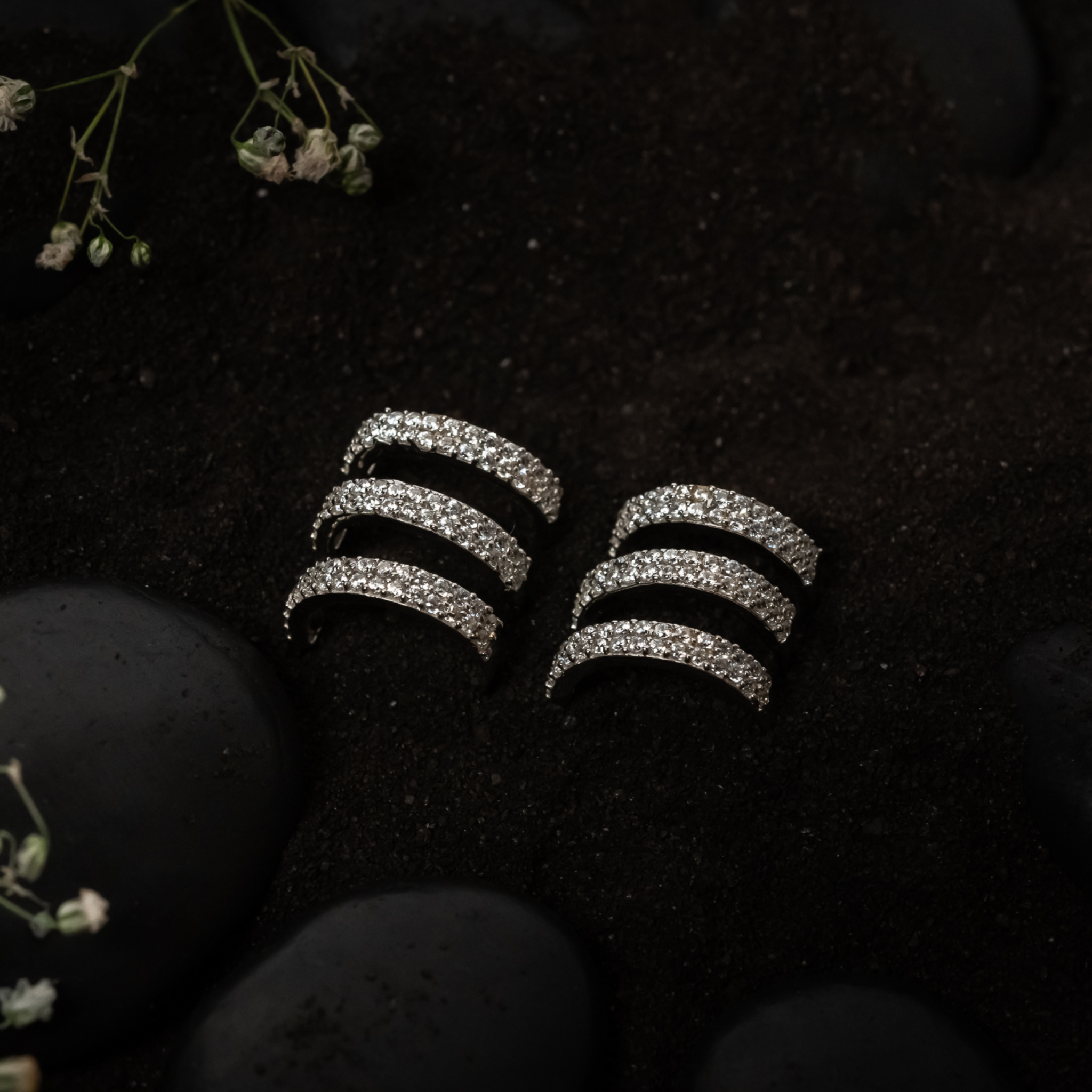 Triple Layer Cuff Earrings