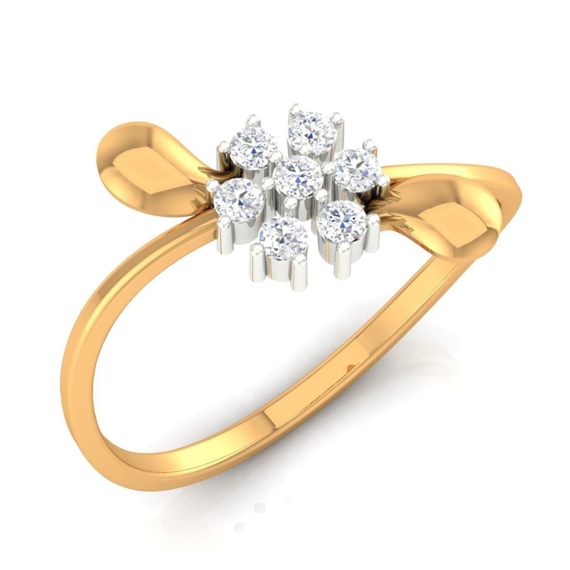 Floral Cluster Ring in Gold Plating