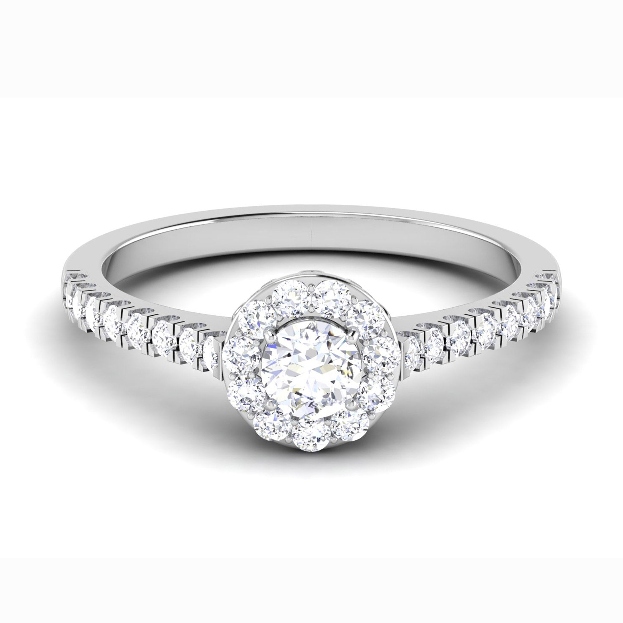 Classic Halo Diamond Ring