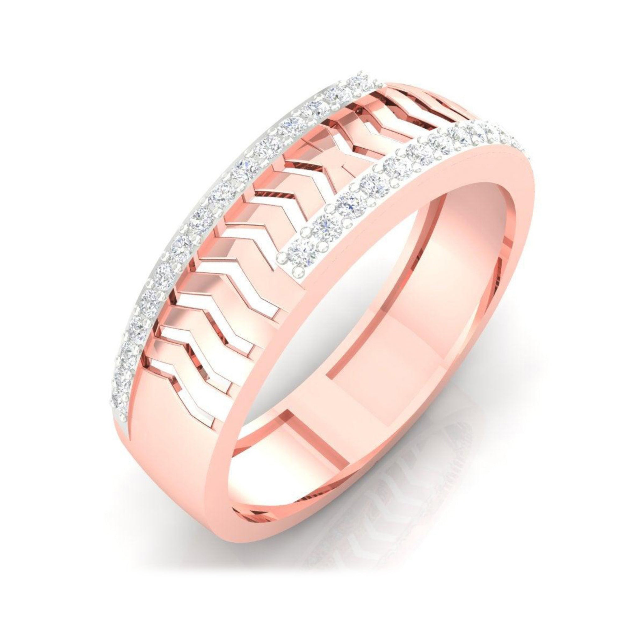 Rose Gold Eternal Couple Band