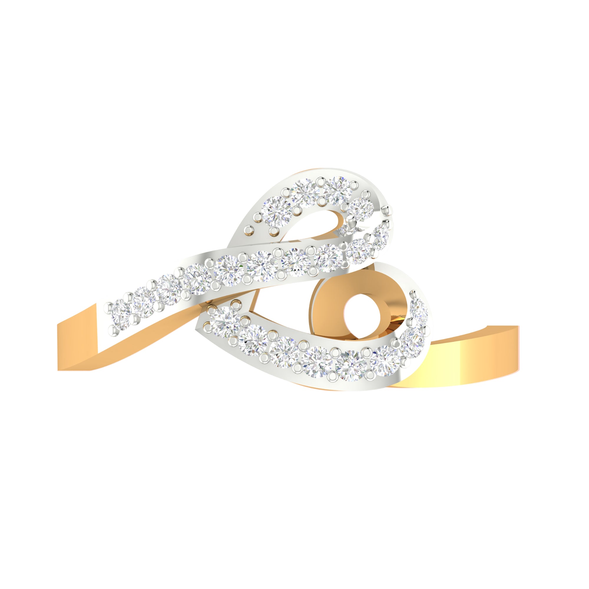 Gold Plated Heart Adjustable Ring