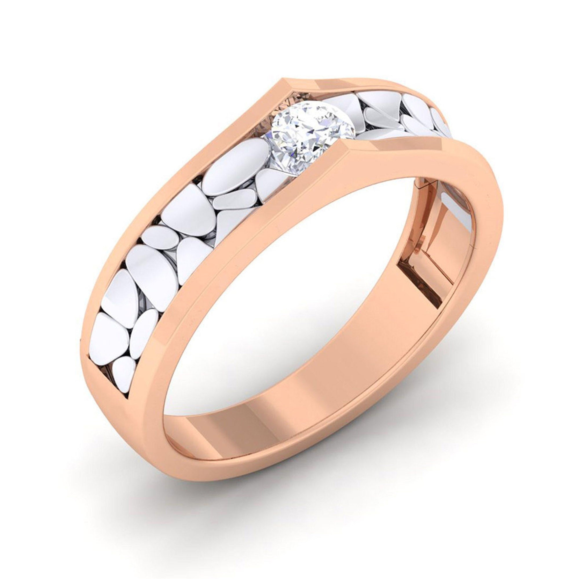 Stylish Rose Gold Pebble Band