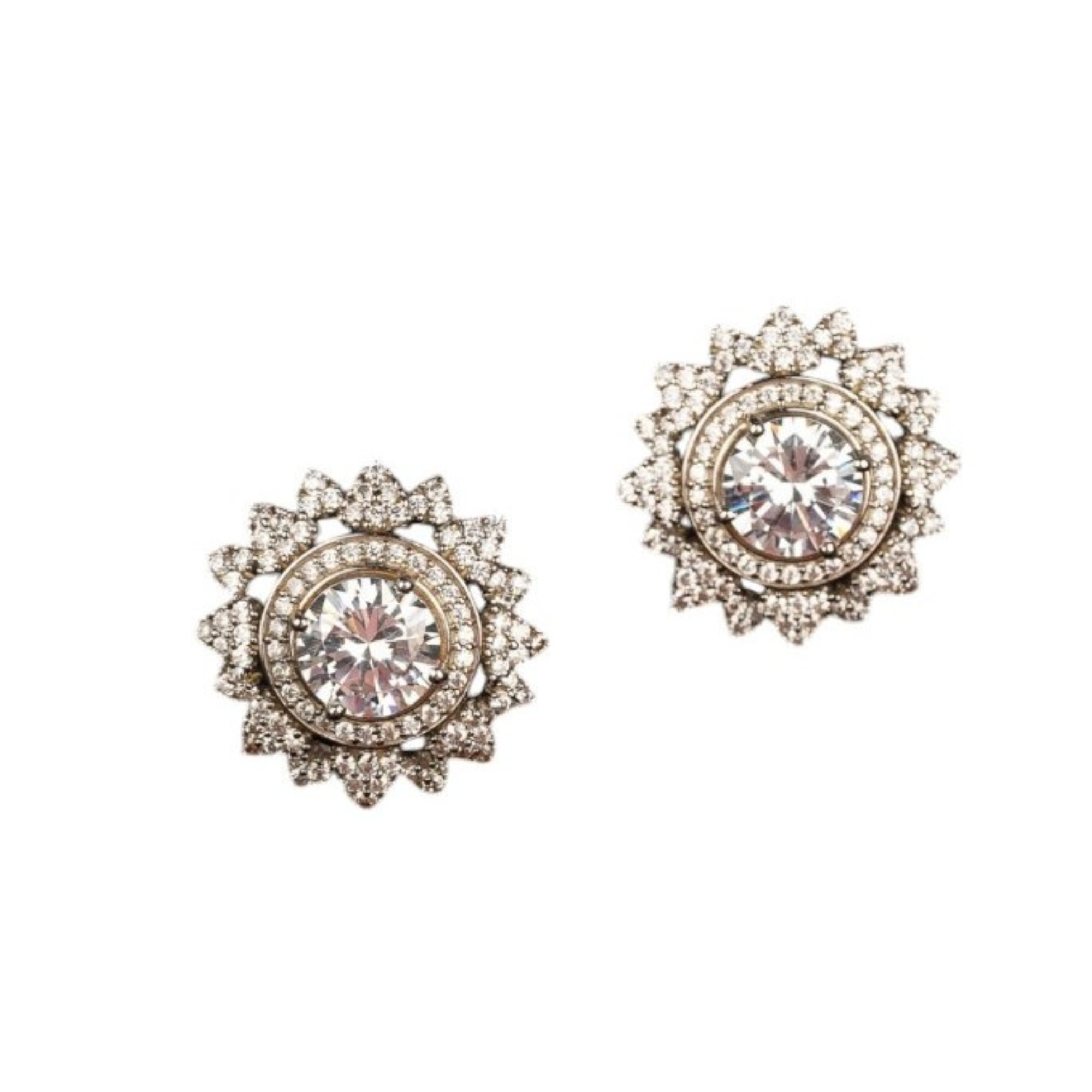 Floral Sparkle Stud Earrings