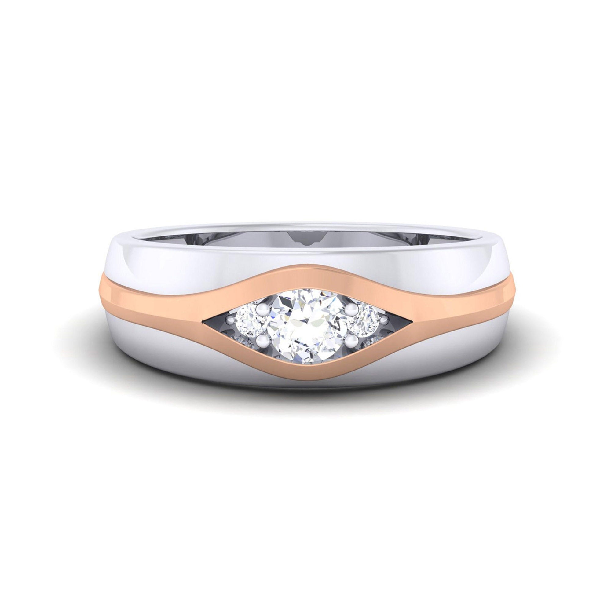 Elegant Two Tone Diamond Band