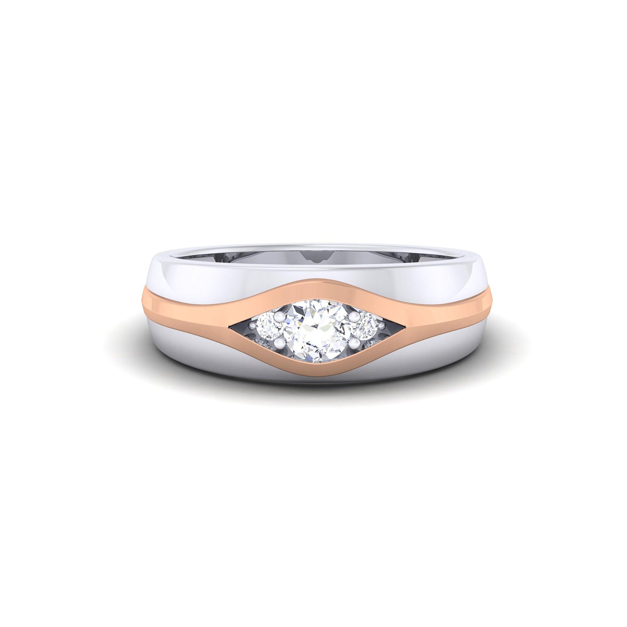 Adjustable Sophisticated Silver Rose Gold Dual Tone Band