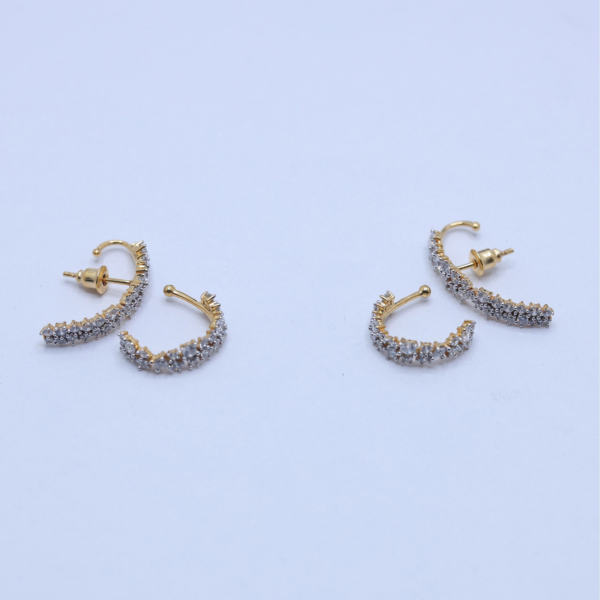 Elegant Stud and Cuff Earrings