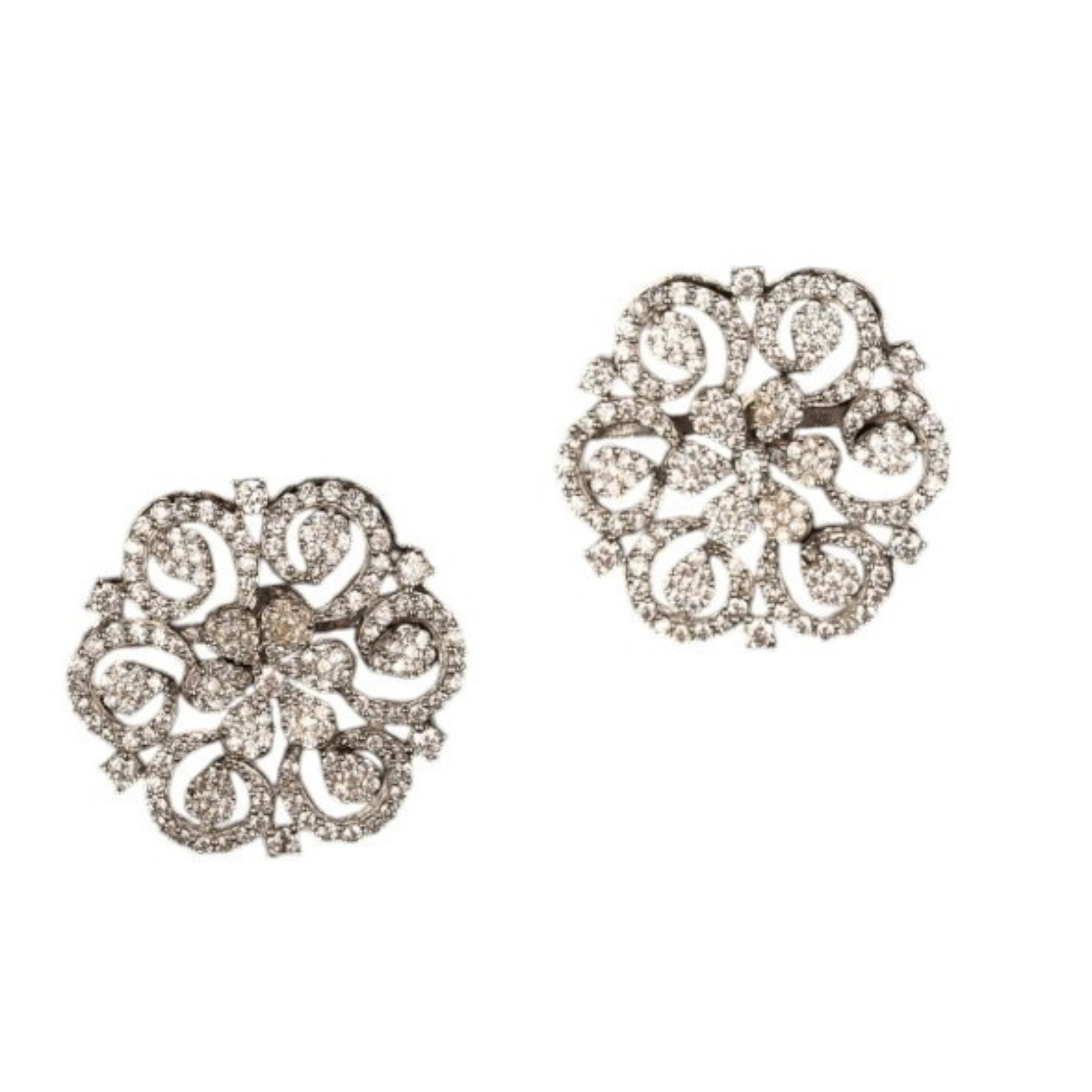 Royal Bloom Floral Stud Earrings