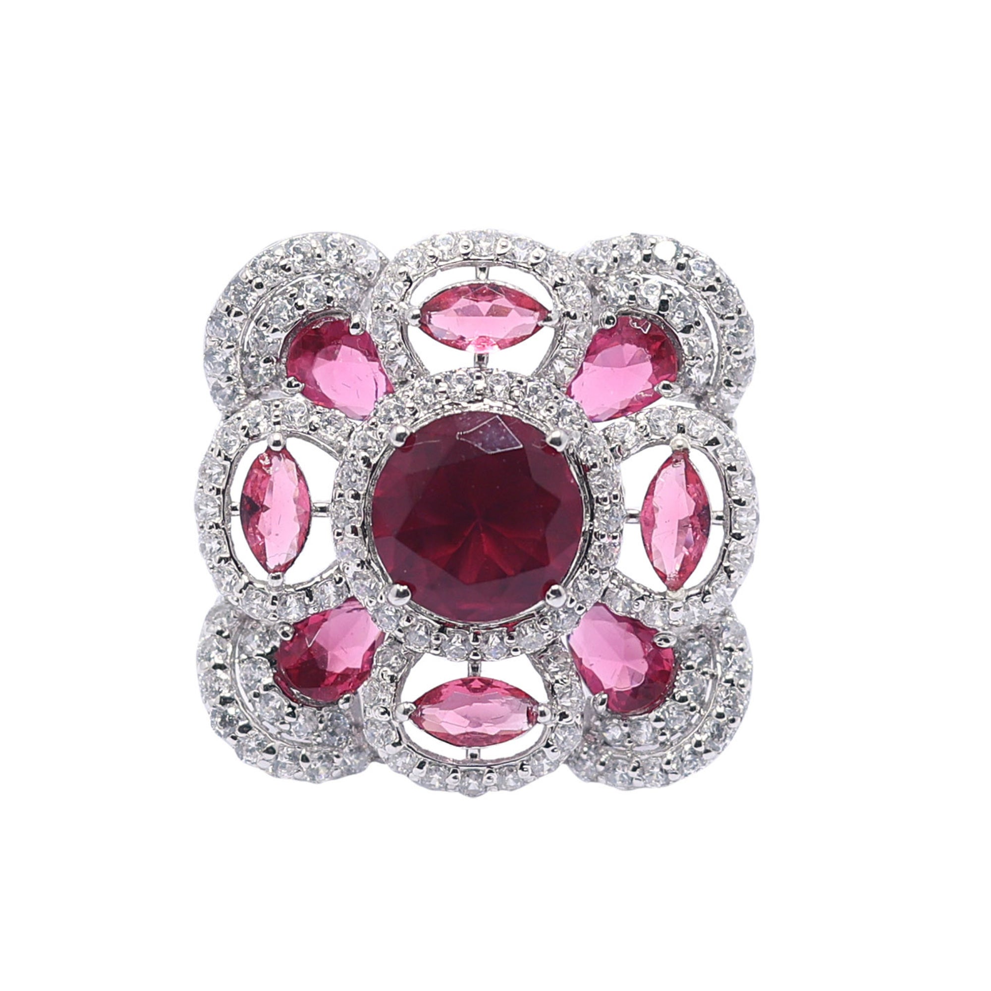Imperial Ruby Flower Ring