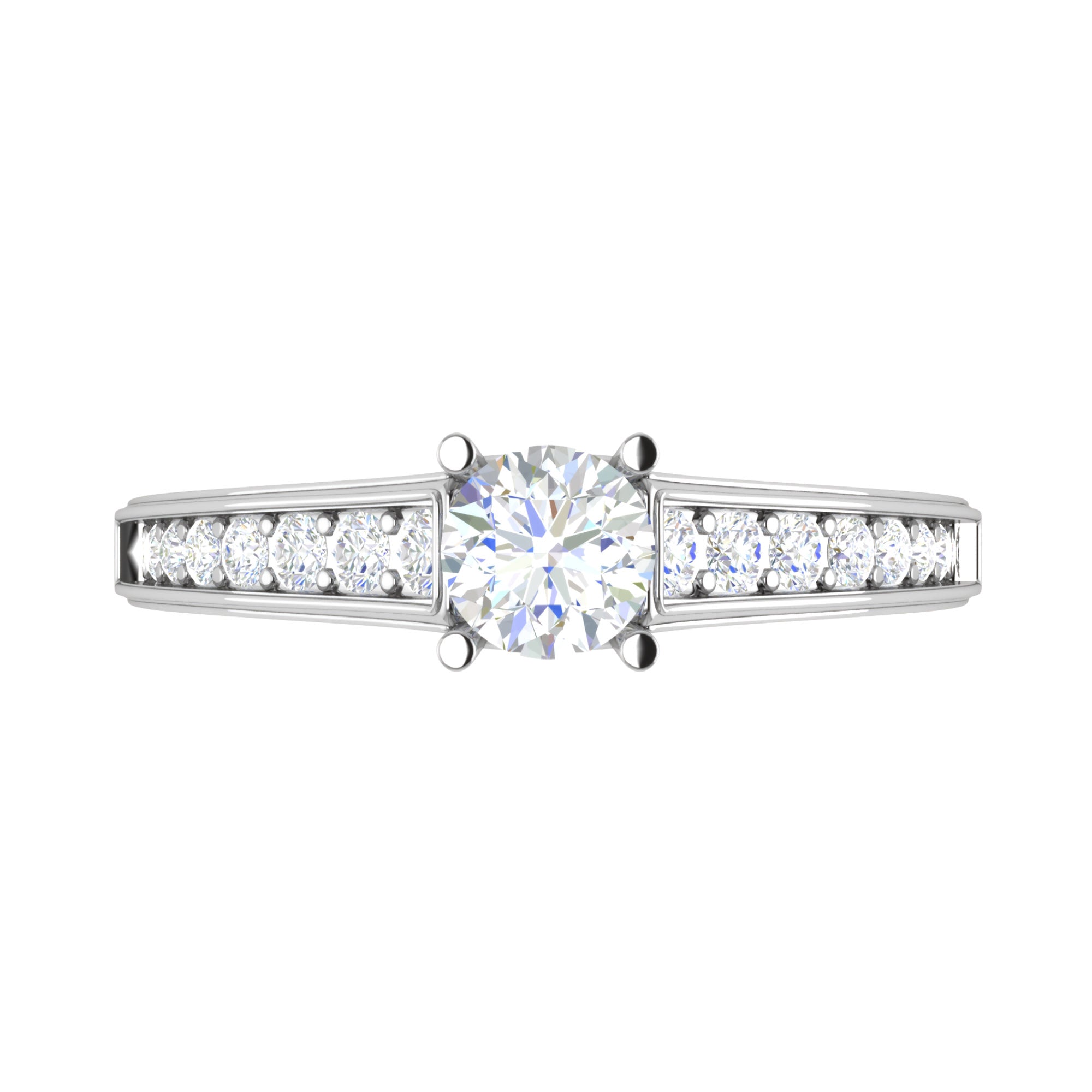 White Gold Plated Sterling Silver Ring