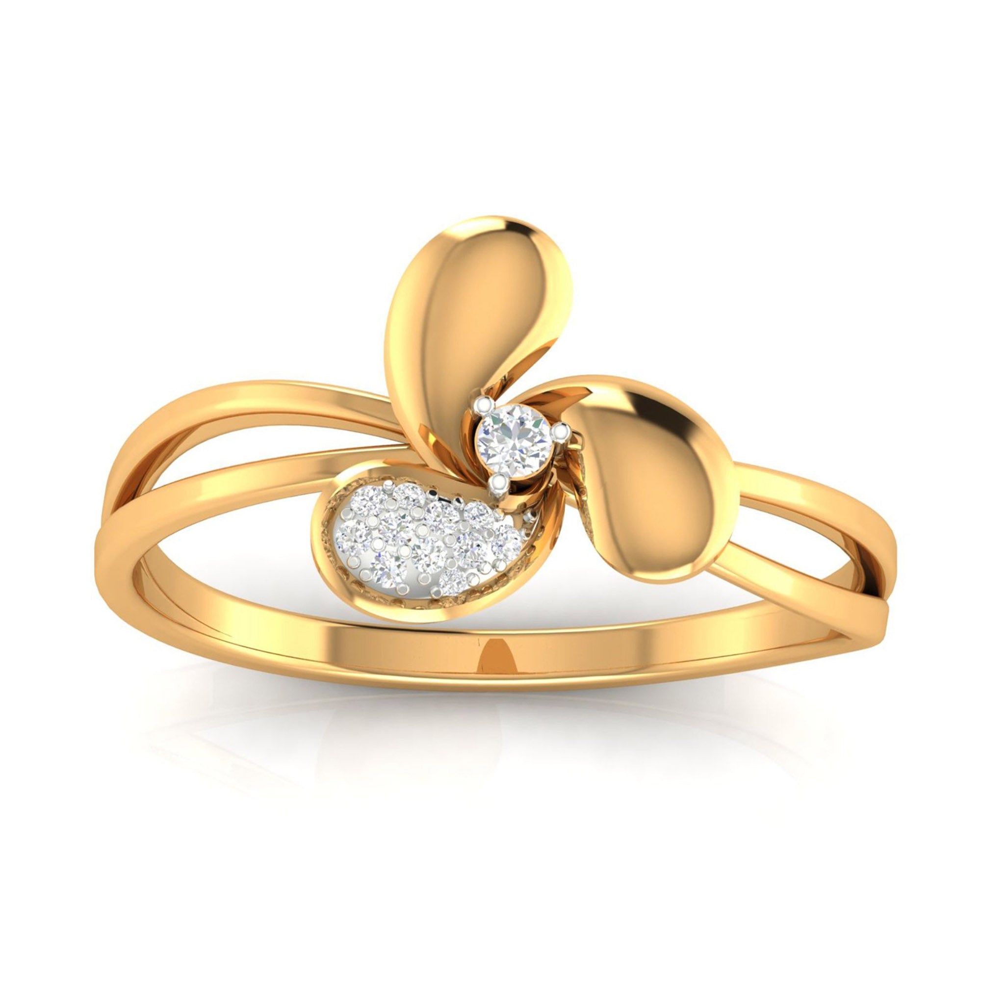 Adjustable Petal Spark Floral Ring