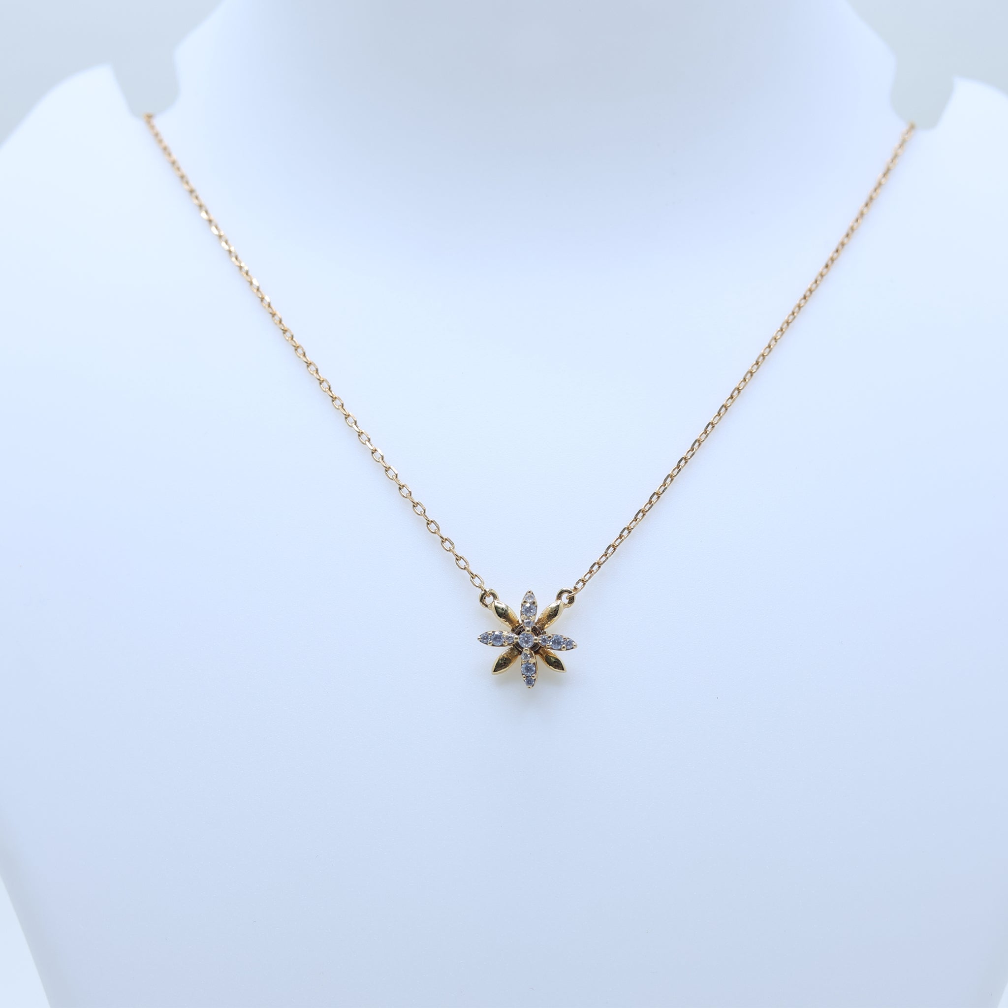 Gold Plated Silver Floral Pendant