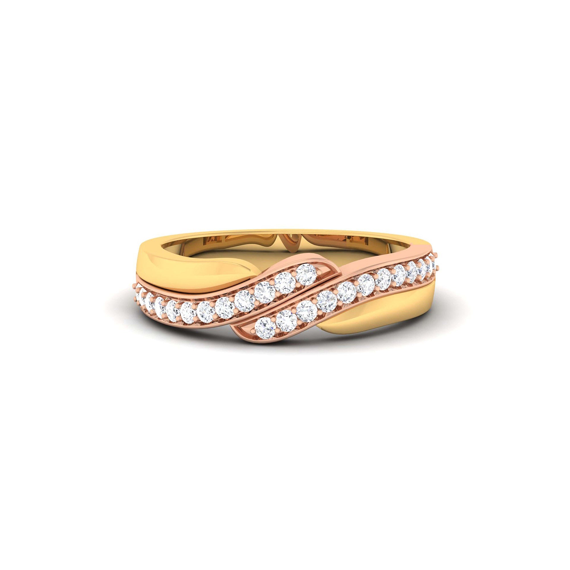 Adjustable Luxury Silver Yellow & Rose Gold Twisted Band