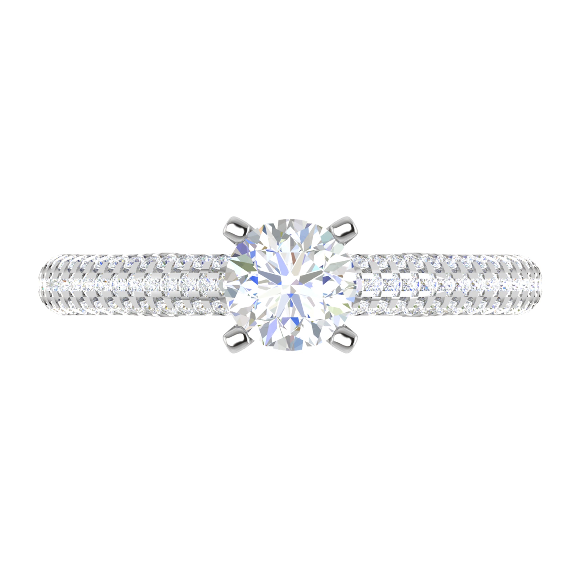 Adjustable Round Solitaire Ring