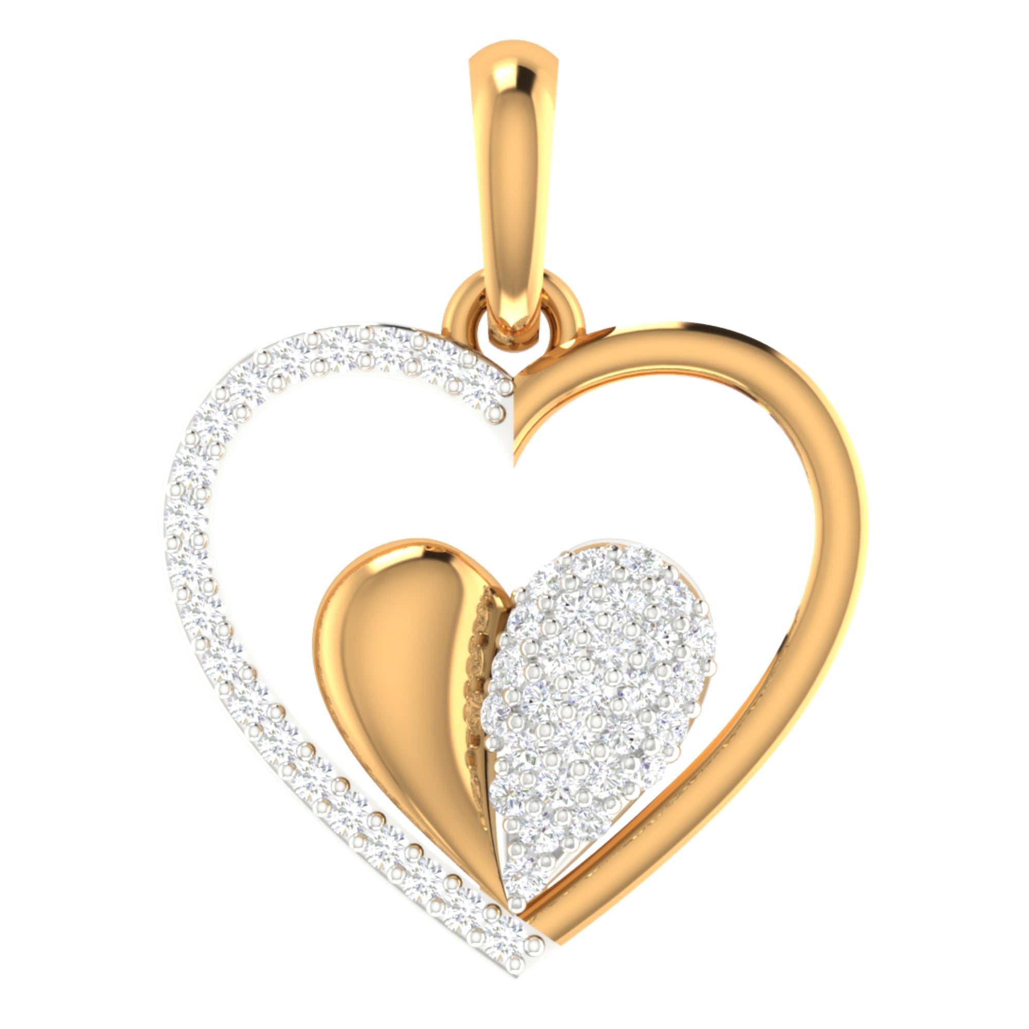 Diamond Accented Heart Pendant