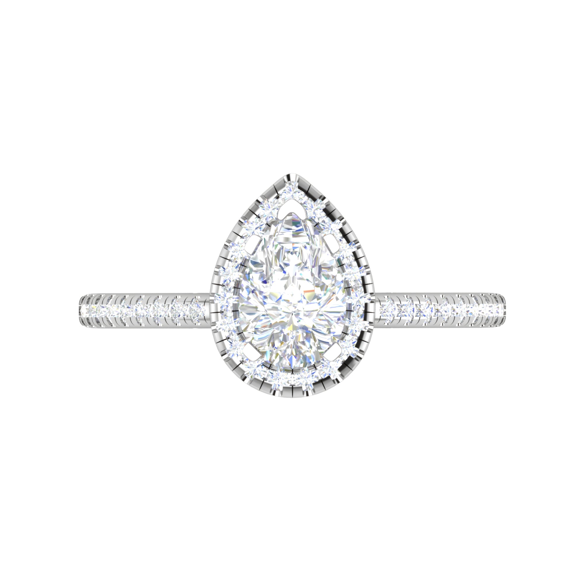 Timeless Pear Shaped Halo Ring