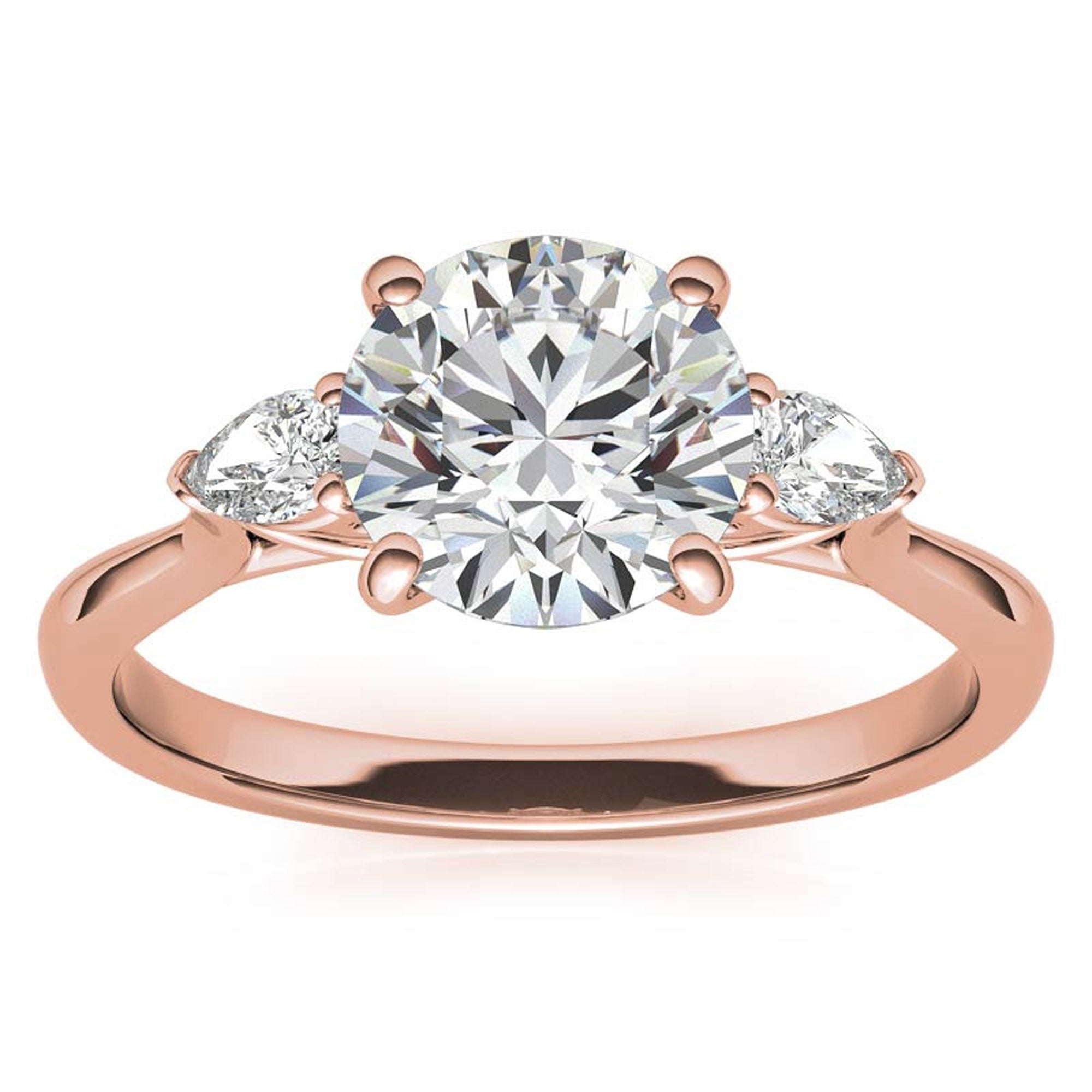 Rose Gold Three Stone Ring
