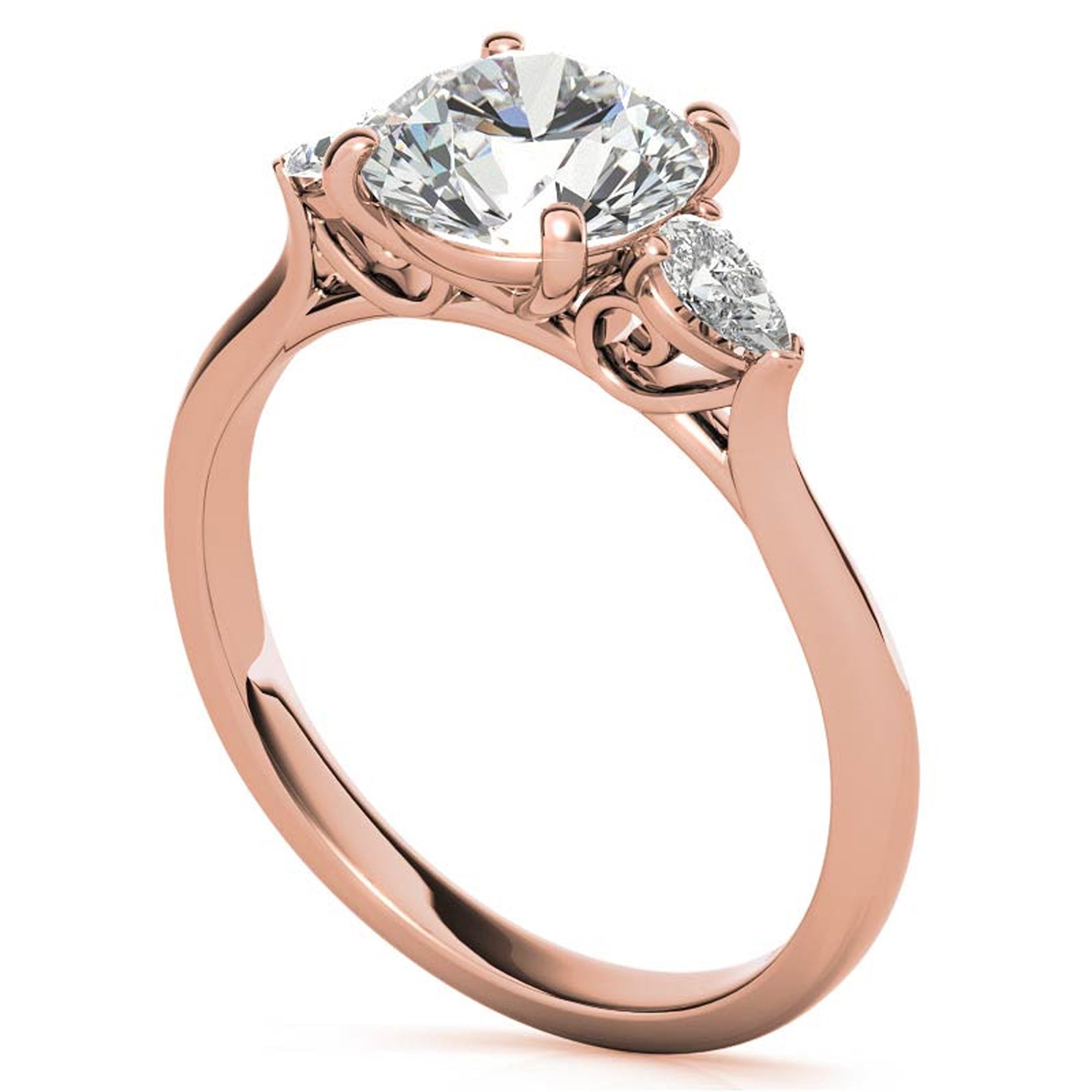 Rose Gold Three Stone Ring