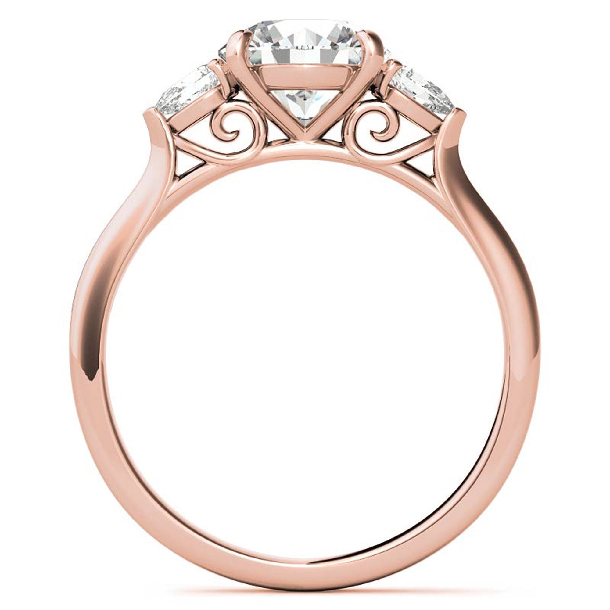 Rose Gold Three Stone Ring