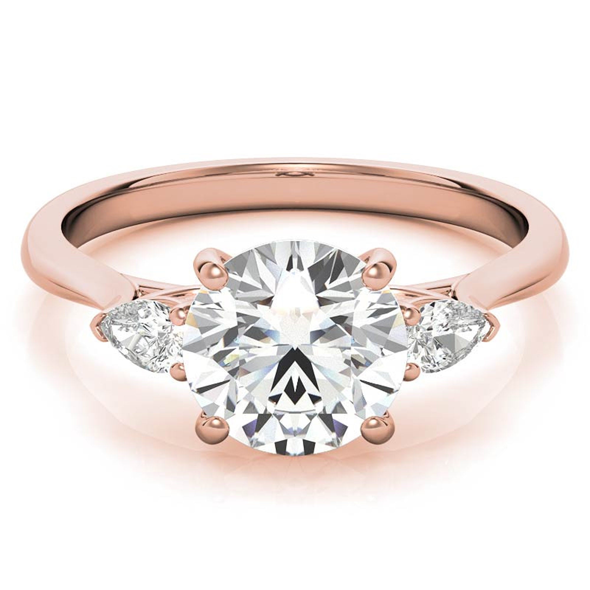 Rose Gold Three Stone Ring