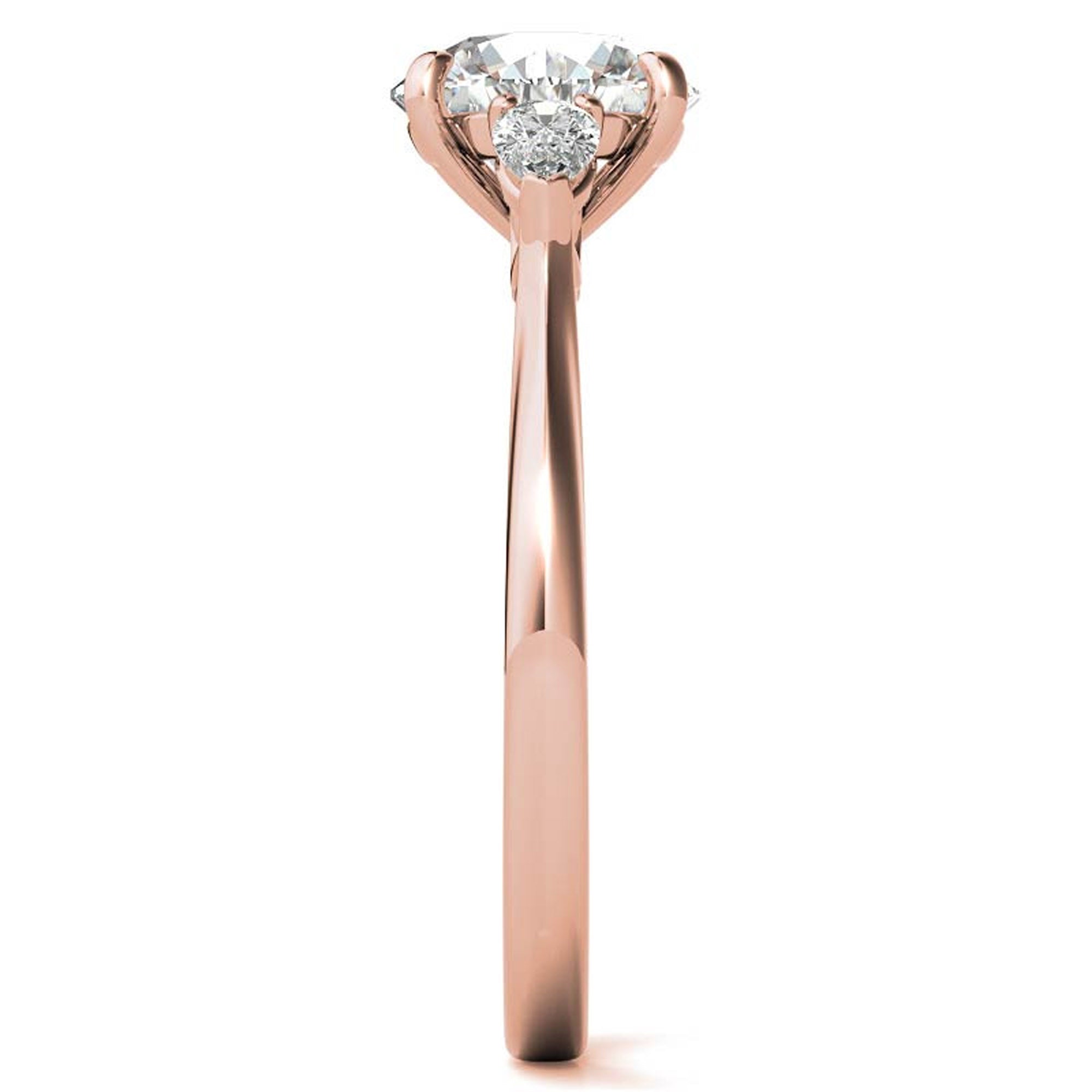 Rose Gold Three Stone Ring