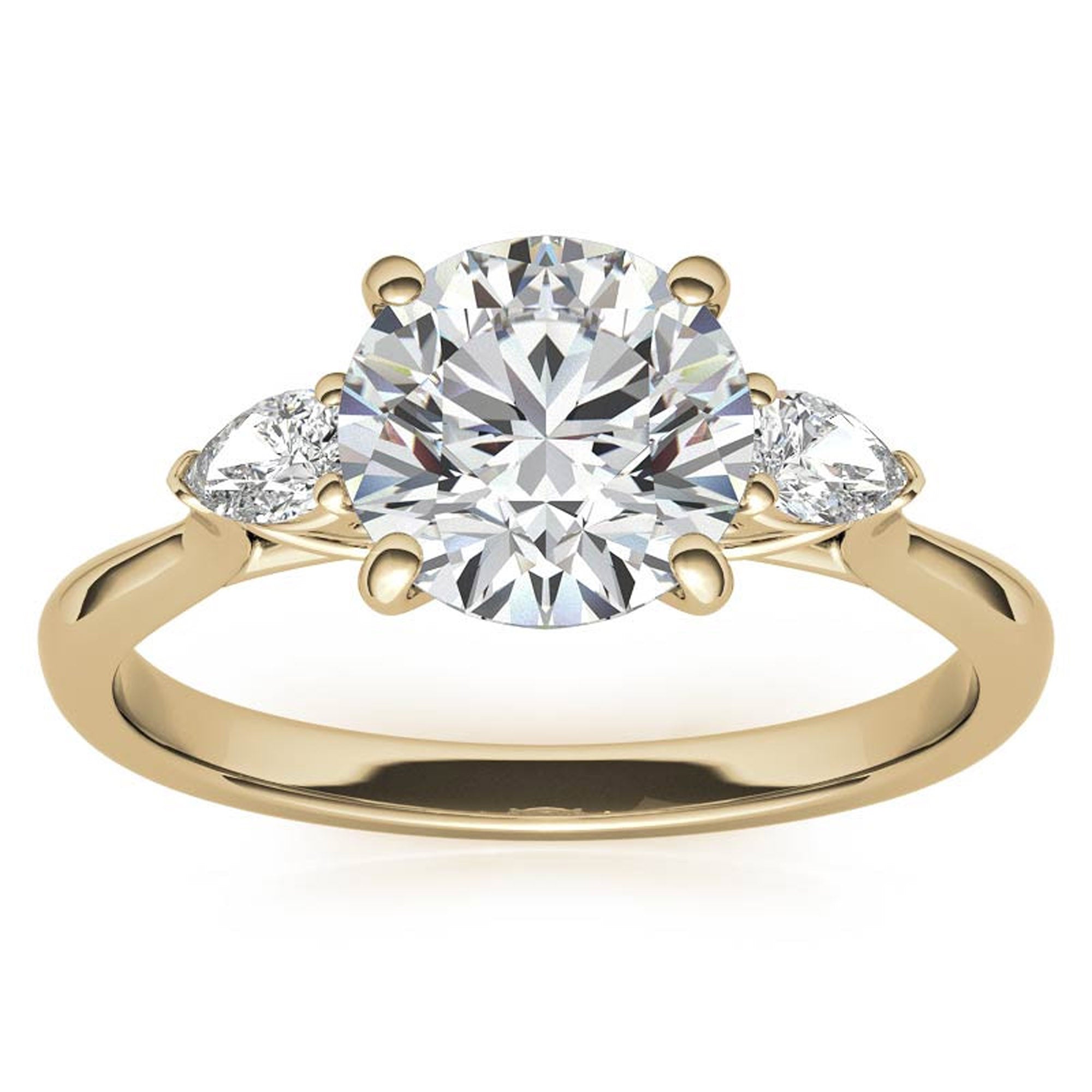 Yellow Gold Three Stone Ring